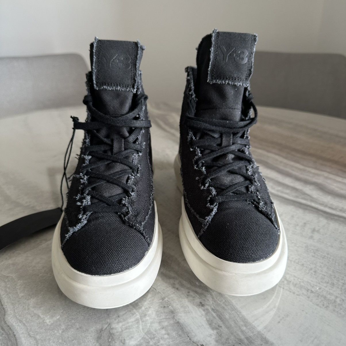 Adidas × Y-3 Adidas Yohji Yamamoto Y-3 Nizza High Black Off-White Sneaker Size US 6 / EU 39 - 5 Thumbnail