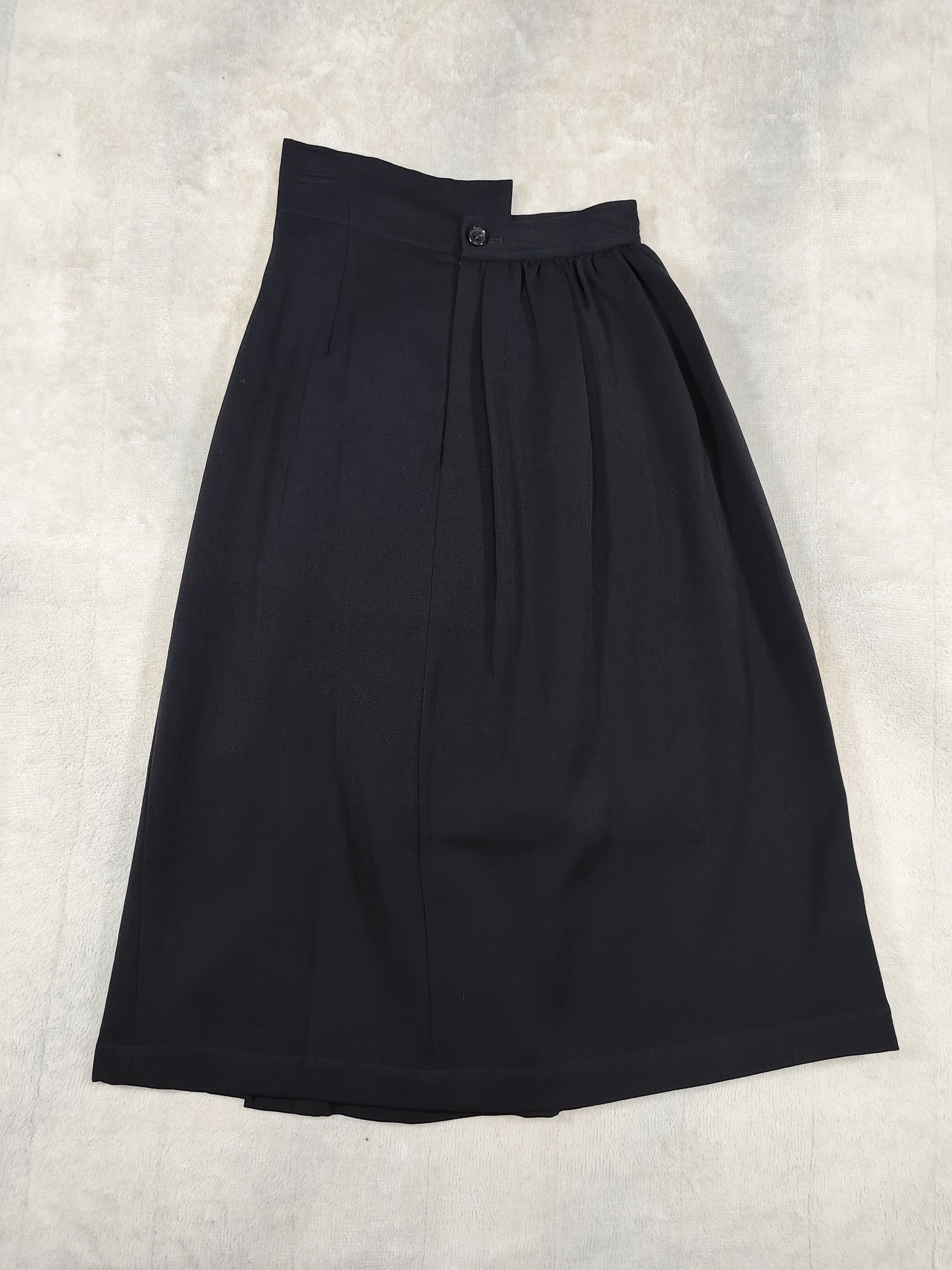 Comme des Garcons AD1988 CDG📕 Archive High Waist Asymmetrical Wrap Skirt Size 28" / US 6 / IT 42 - 6 Thumbnail