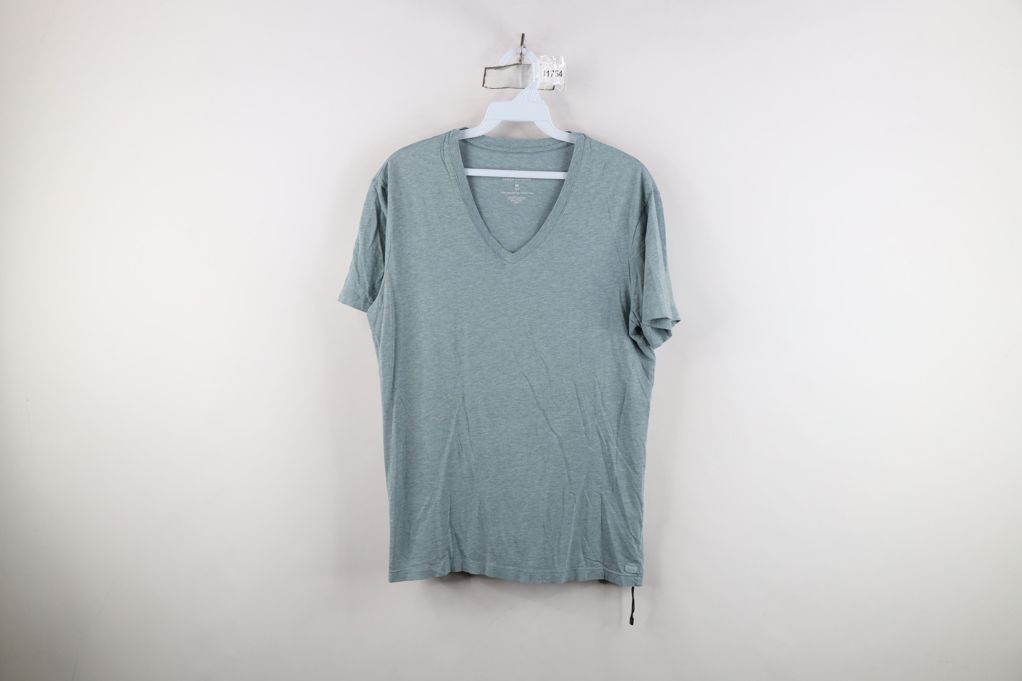 Armani Exchange New Armani Exchange Pima Cotton Jersey Knit T-Shirt Teal Size US M / EU 48-50 / 2 - 1 Thumbnail