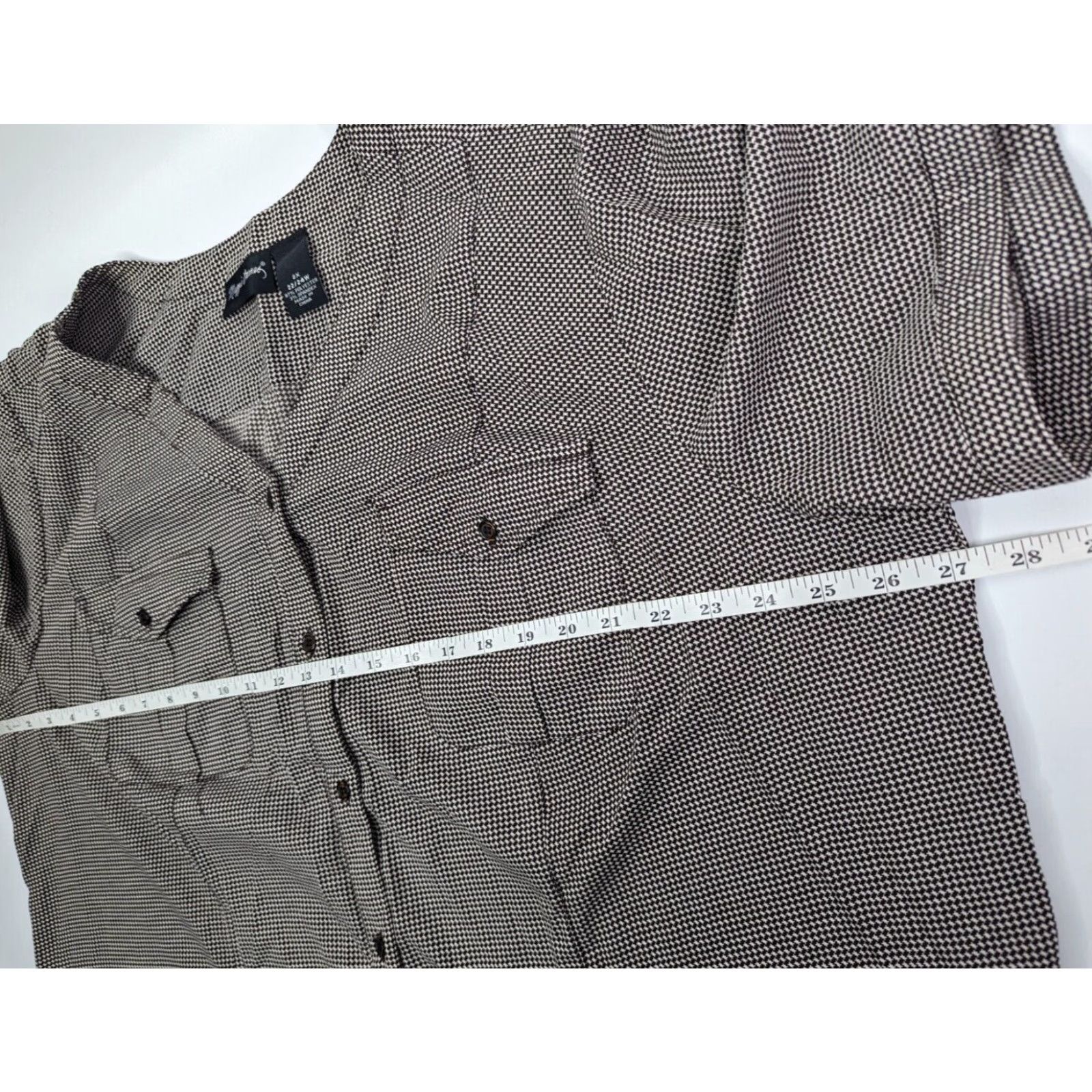 Vintage NWT Maggie Barnes Shirt Womens 2X 22/24 Black Houndstooth Pockets Short Sleeve Size XXL / US 16-18 / IT 52-54 - 5 Thumbnail