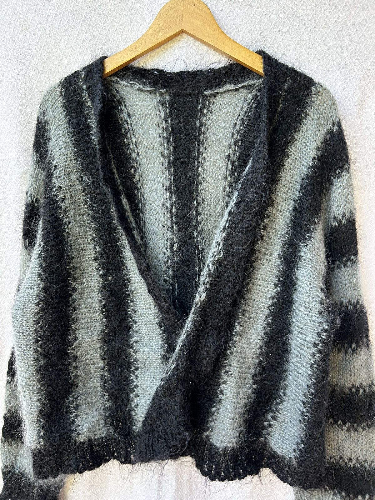 Hysteric Glamour Cardigan Fuzzy mohair knit striped styled Size US M / EU 48-50 / 2 - 3 Thumbnail
