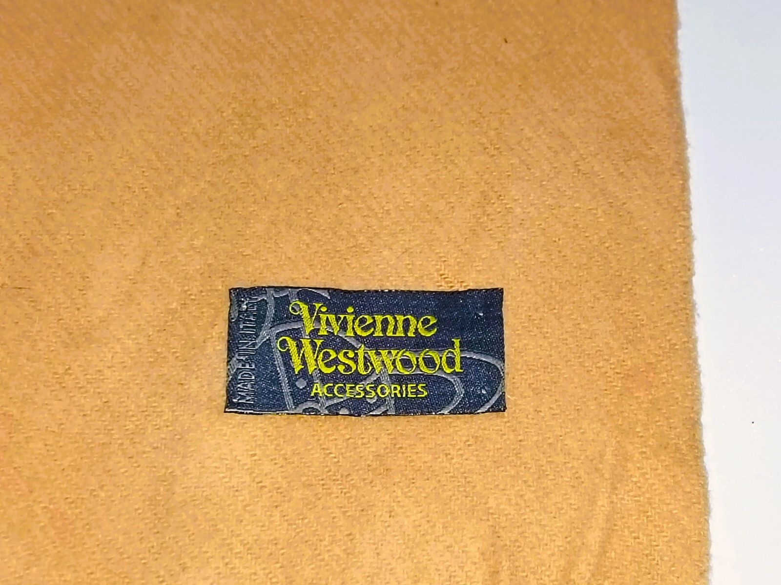 Vivienne Westwood VIVIENNE WESTWOOD VW Lambswool Wool Beige Scarf Muffler Size ONE SIZE - 2 Thumbnail