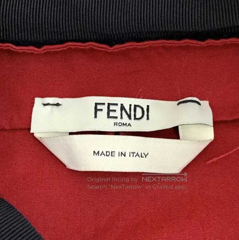 Fendi Fendi Red Cotton Dress with Ruffles . Size S / US 4 / IT 40 - 5 Thumbnail