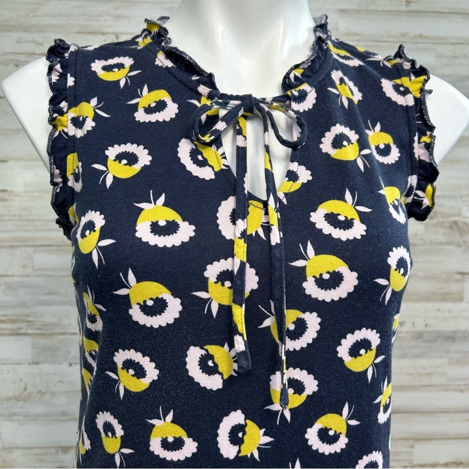 Boden Boden Lois Knit Sleeveless Floral Dress Size 6 Navy Yellow Size M / US 6-8 / IT 42-44 - 2 Thumbnail