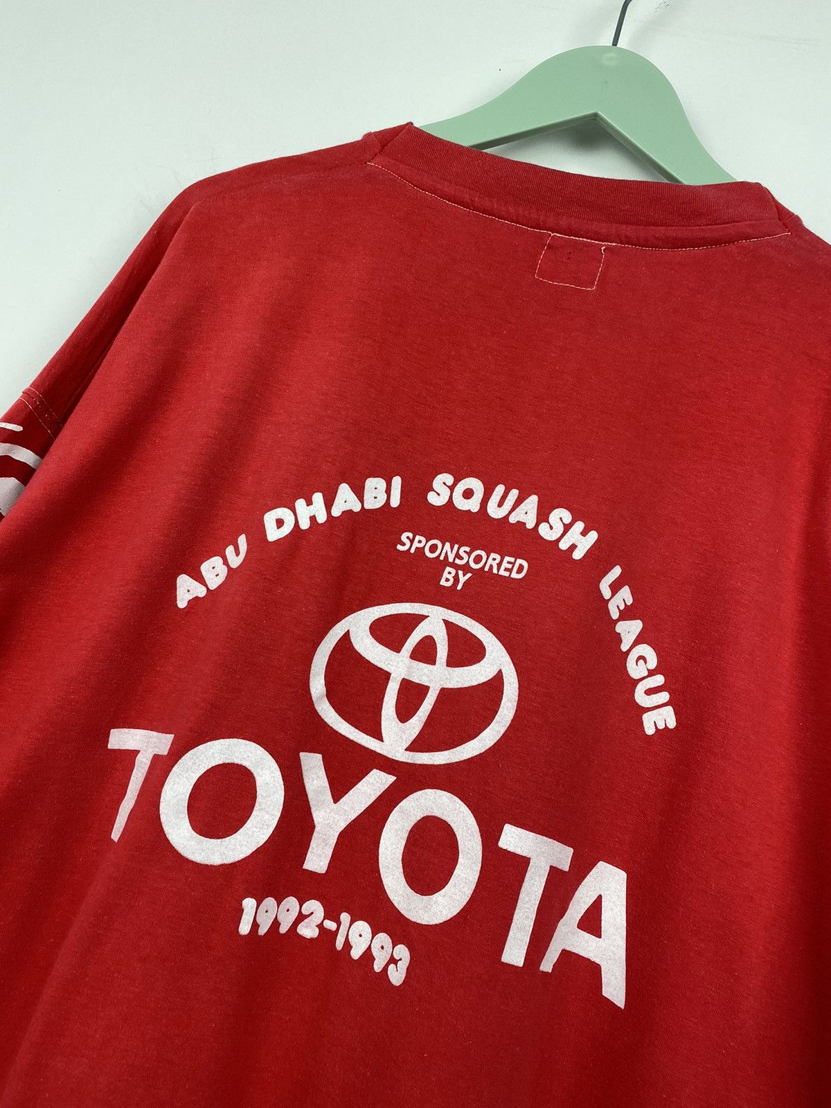 Vintage Vintage Abu Dhabi Squash League 1992 Toyota T Shirt Yamaha Size US XL / EU 56 / 4 - 6 Thumbnail