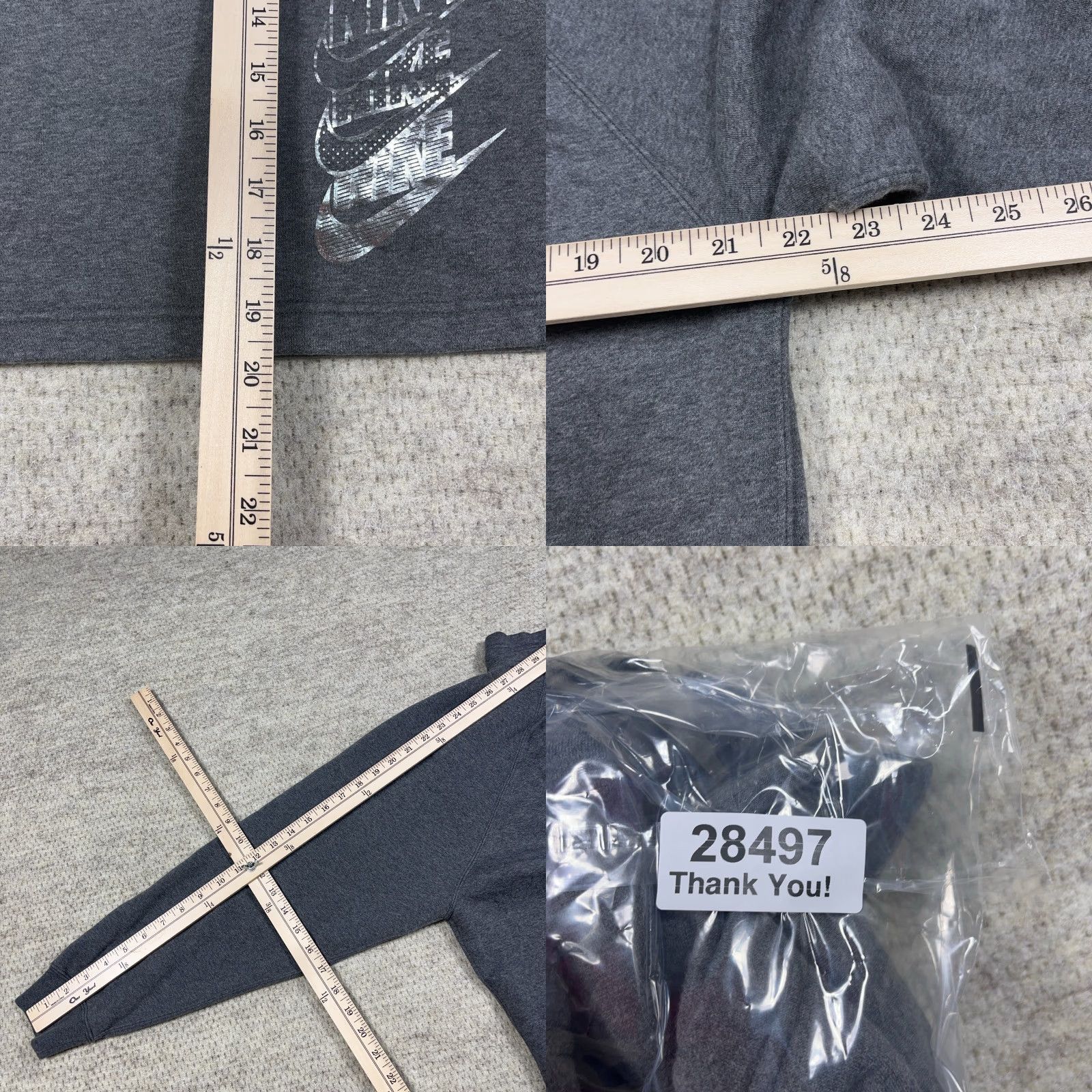 Nike Nike Sweatshirt Women Large Gray Cropped Pullover Quarter Zip Just Do It Size L / US 10 / IT 46 - 8 Thumbnail