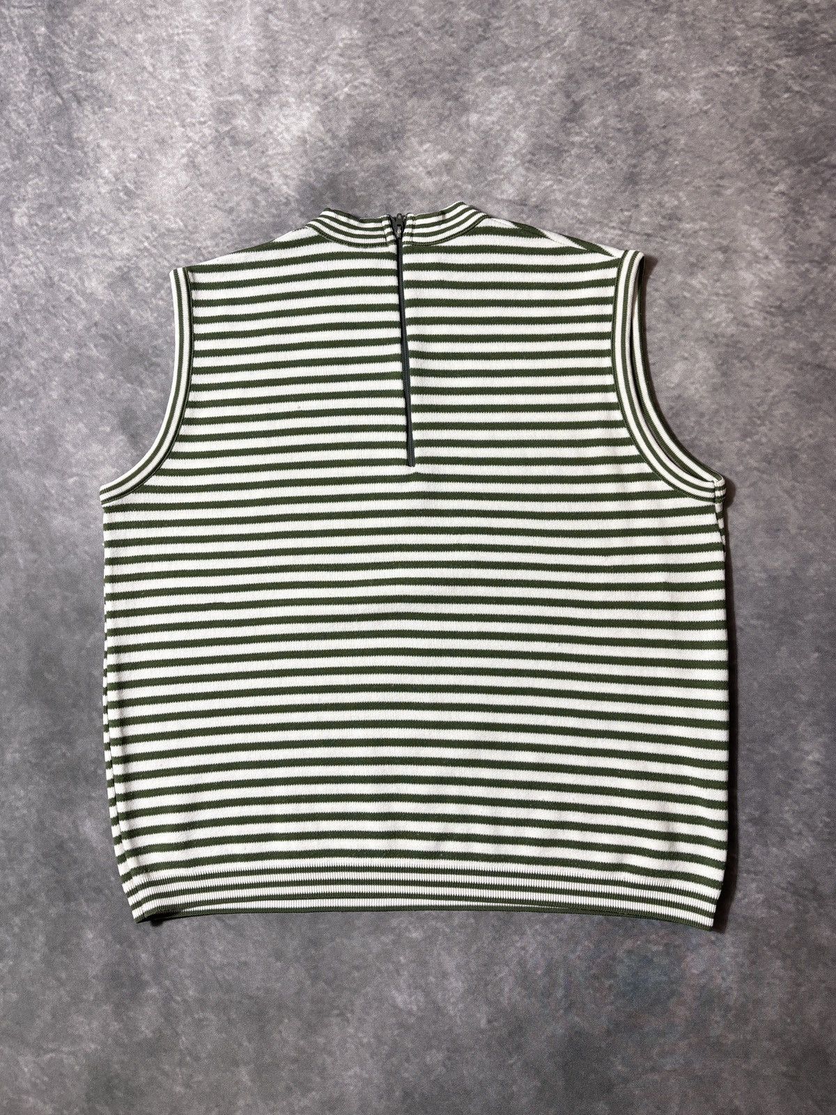 Vintage Handmade Vintage Sleeveless Sweater Striped Tank Top Zip 80s Size M / US 6-8 / IT 42-44 - 2 Thumbnail