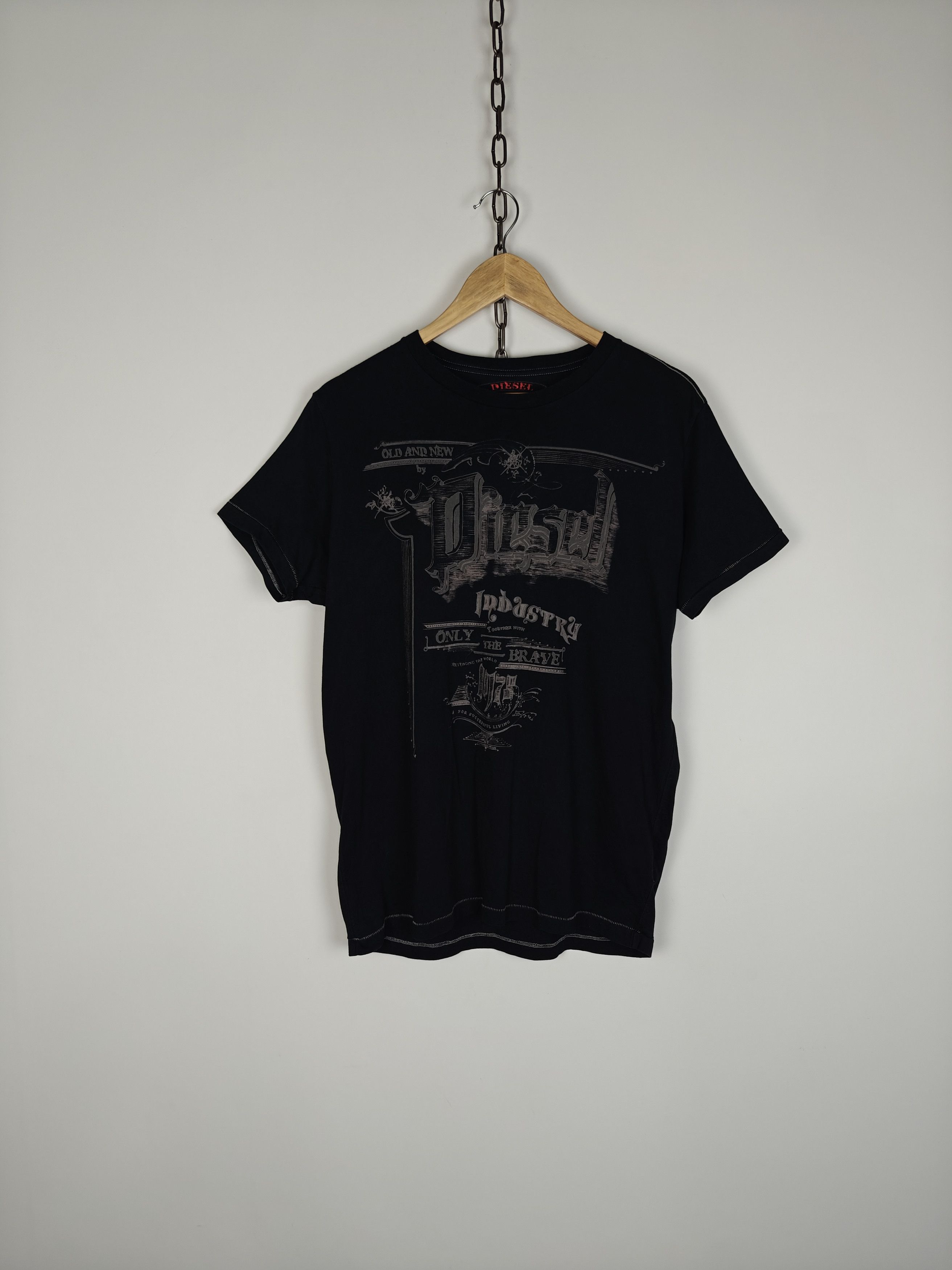 Diesel Diesel Industry T-Shirt Crewneck Tee Black Logo size L Size US L / EU 52-54 / 3 - 1 Thumbnail