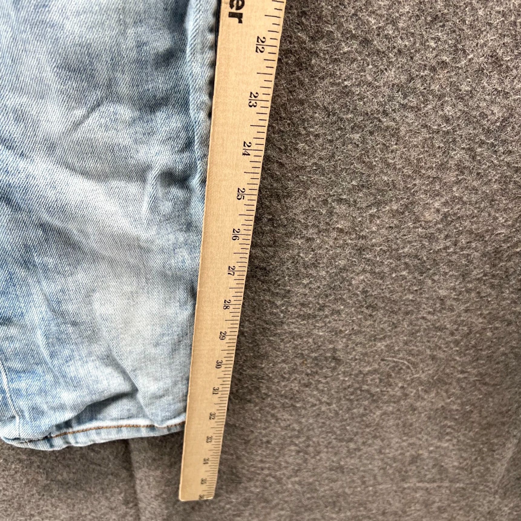 Zara Zara Jeans Mens 31 Slim Straight Distressed Light Blue Denim Acid Wash Cotton Button Size US 32 / EU 48 - 6 Thumbnail