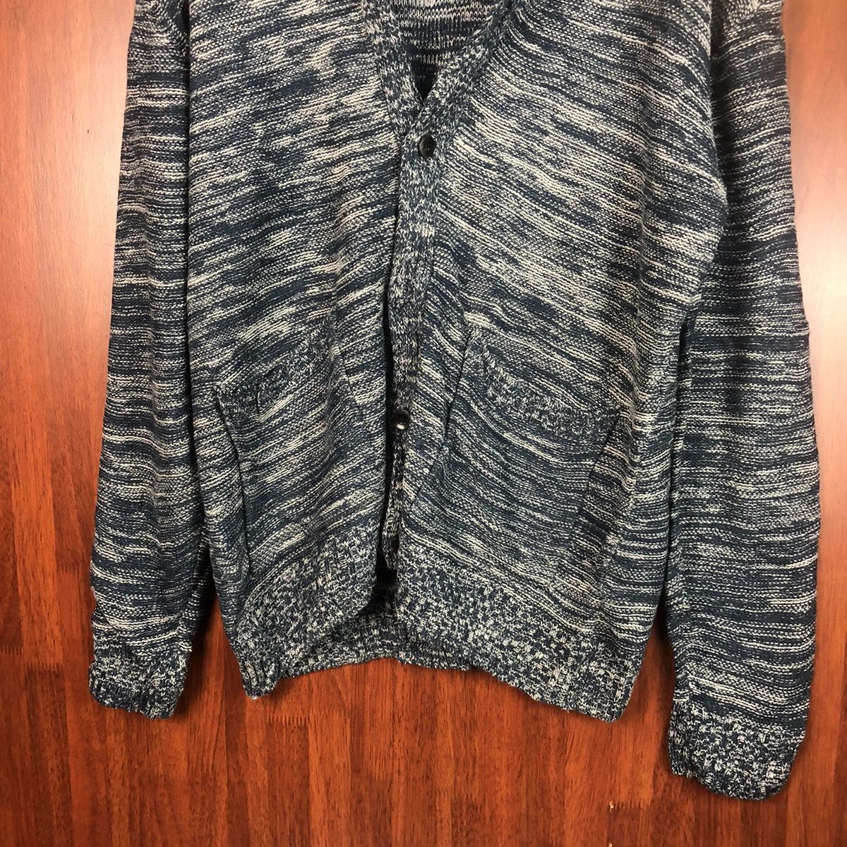 Japanese Brand Cathrine Museum Blue vintage knitwear Cardigan #7495 Size XL / US 12-14 / IT 48-50 - 6 Thumbnail