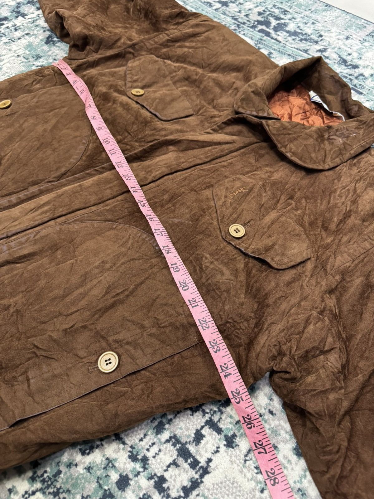Yves Saint Laurent VINTAGE 90s YVES SAINT LAURENT SUEDE BOMBER JACKET Size US M / EU 48-50 / 2 - 10 Thumbnail