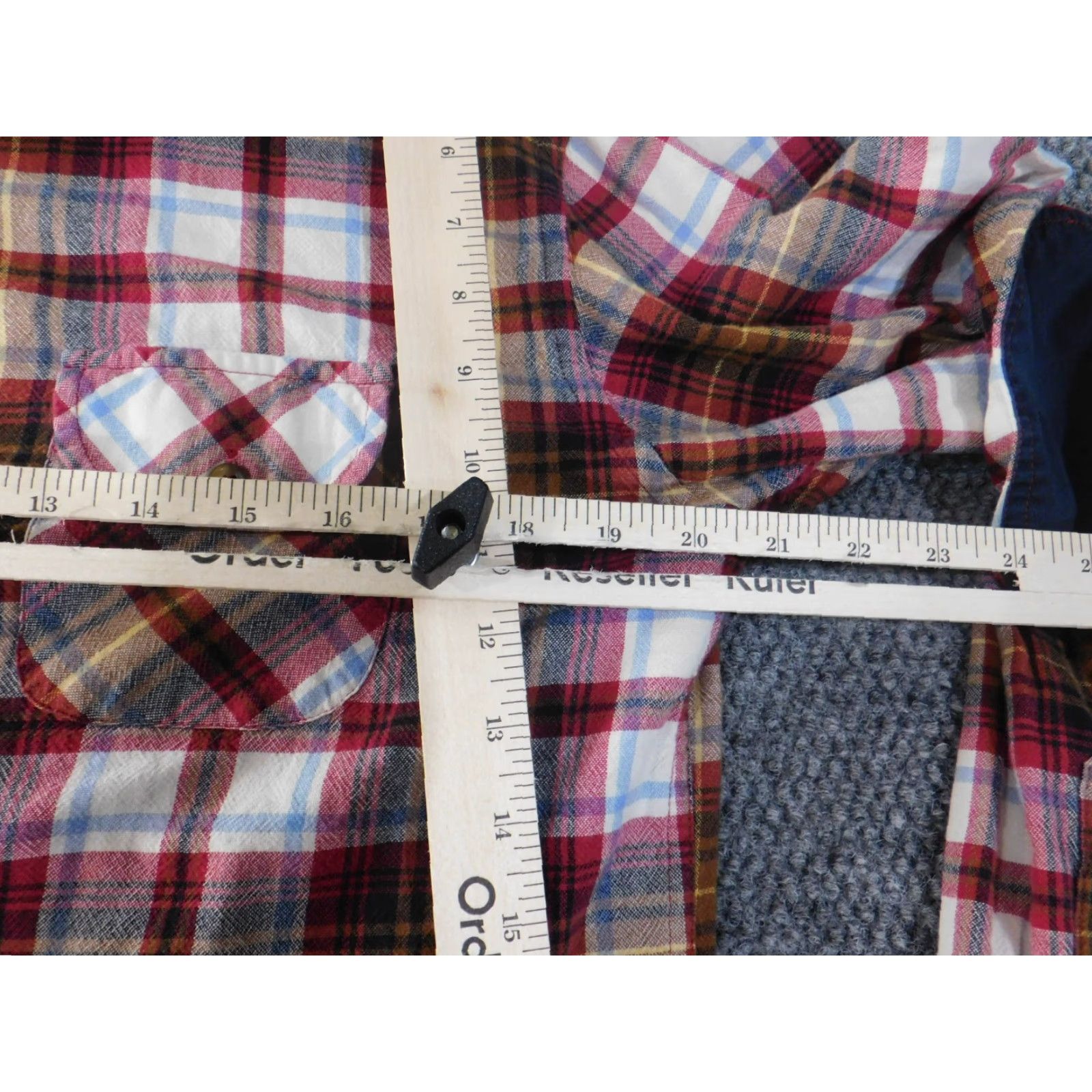 Zara Zara Mens Shirt L Red Plaid Button-Up Retro Casual Knit Cotton Long Sleeve with Pockets Size US L / EU 52-54 / 3 - 7 Thumbnail