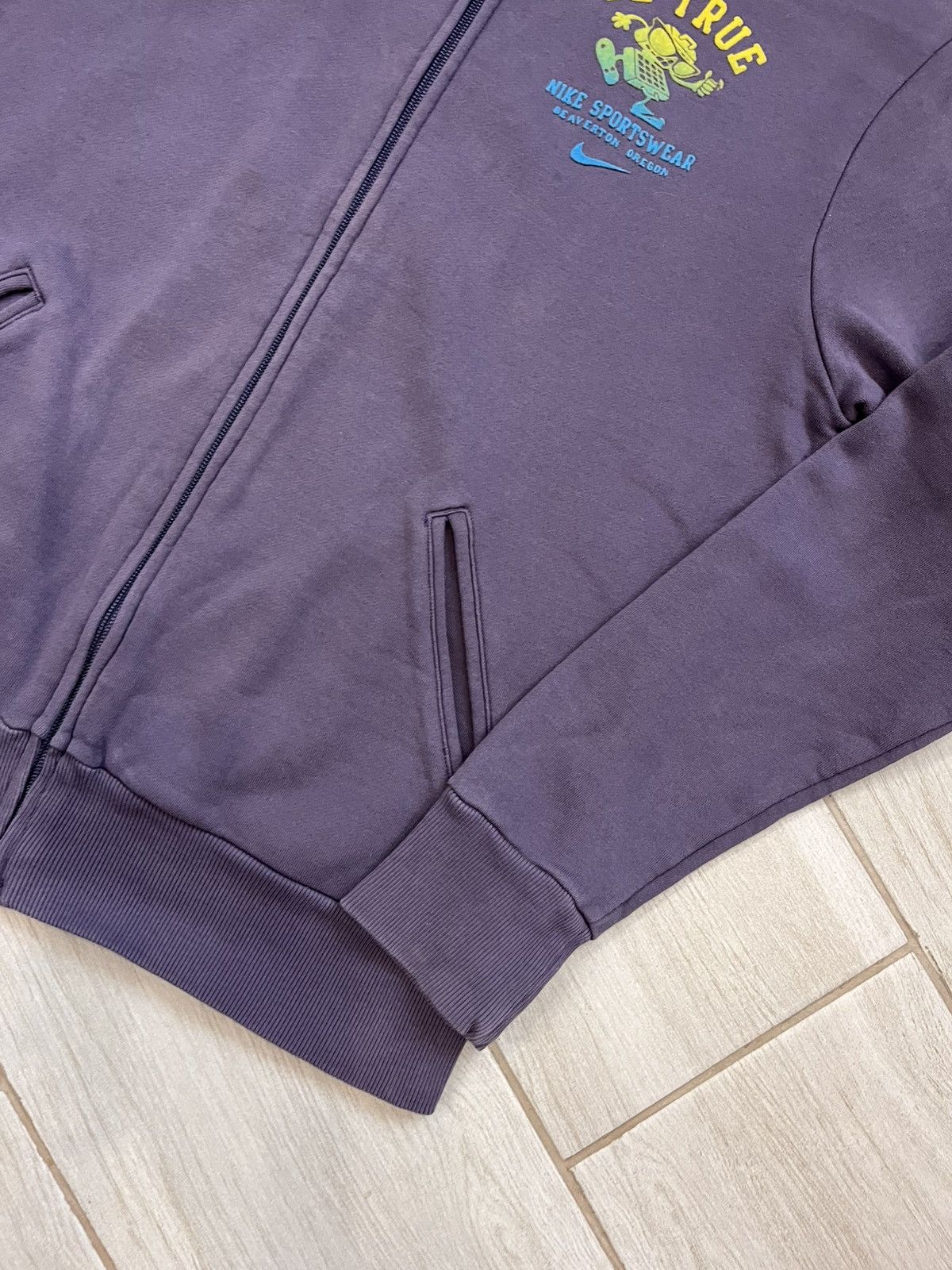 Nike × Vintage Vintage Nike zip Sweatshirt purple minimalistic sportswear Size US XL / EU 56 / 4 - 5 Thumbnail