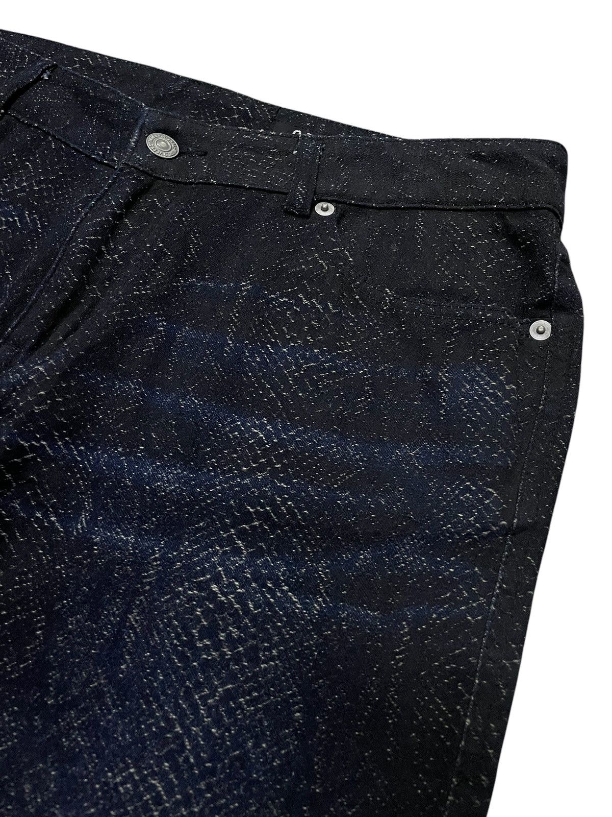 5351 POUR LES HOMMES × semanticdesign CPA Japan 🐍 Jacquard Phantom Snake Pattern Scale Flare Jeans Size US 31 - 7 Thumbnail