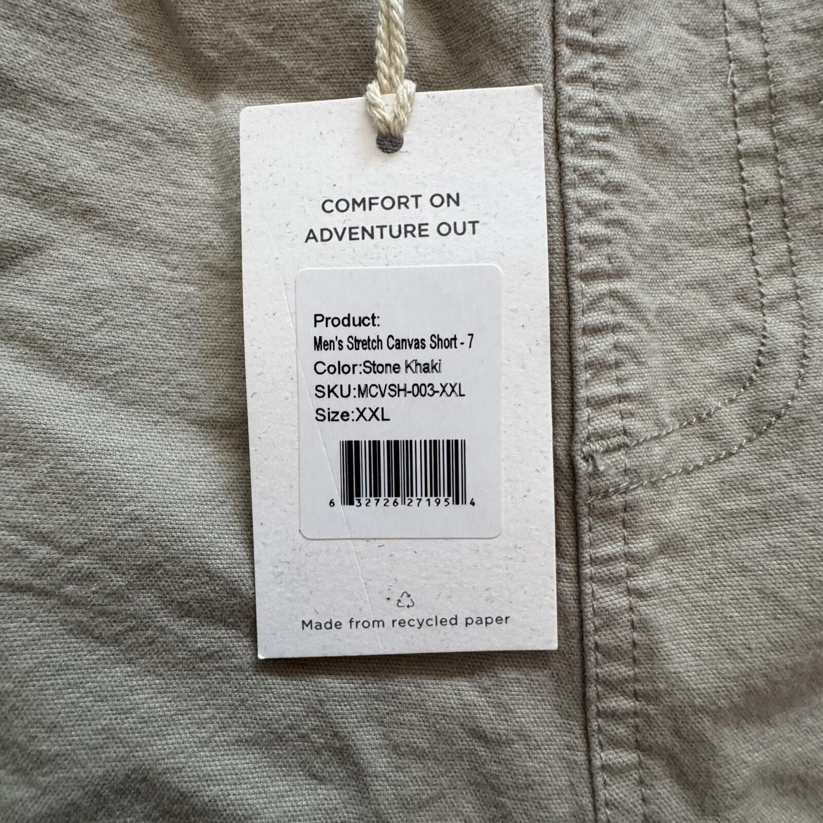 Other FreeFly Men's Stretch Canvas Shorts - Stone Khaki XXL Size US 40 / EU 56 - 2 Thumbnail