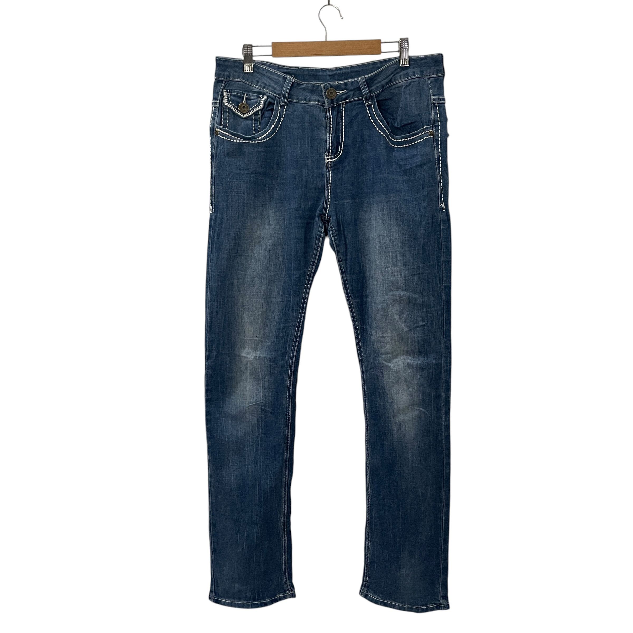Japanese Brand Vintage Japanese Designer Distressed Denim Size US 33 - 1 Thumbnail