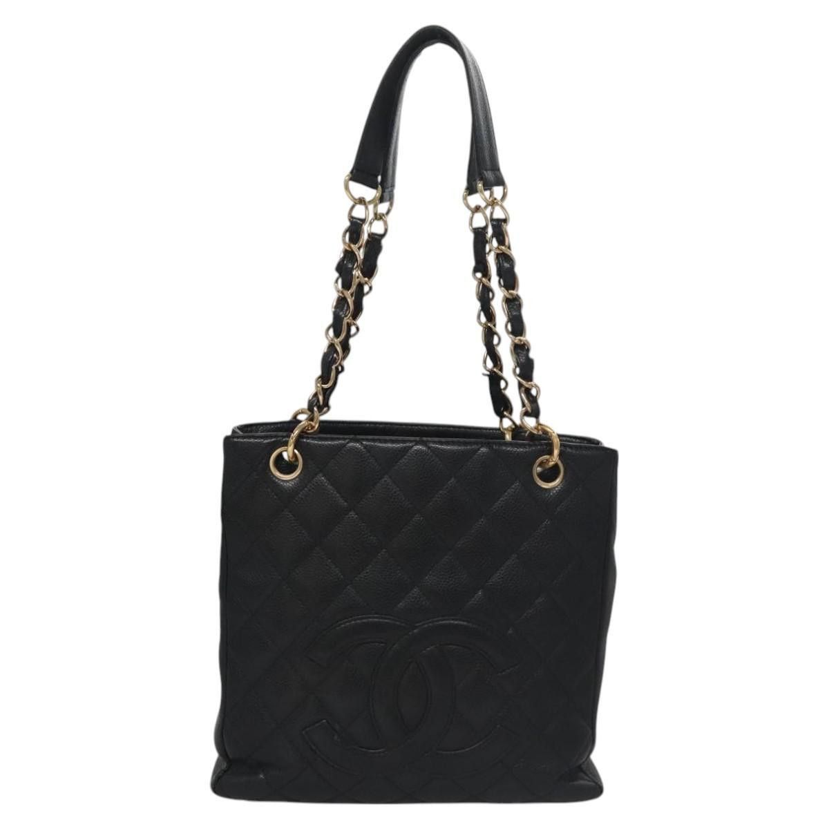 Chanel Chanel Petite Shopping Tote Quilted Caviar Size ONE SIZE - 1 Thumbnail