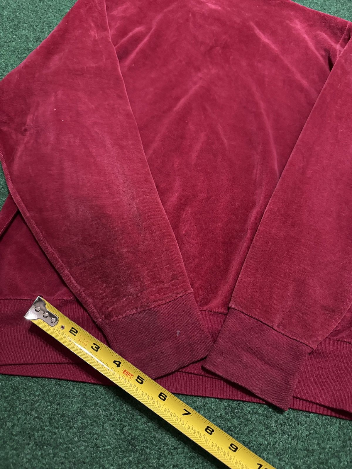 Vintage Vintage Velour 1/4 1/2 Zip Red 70s Large Talon Sweatshirt Size US L / EU 52-54 / 3 - 9 Thumbnail