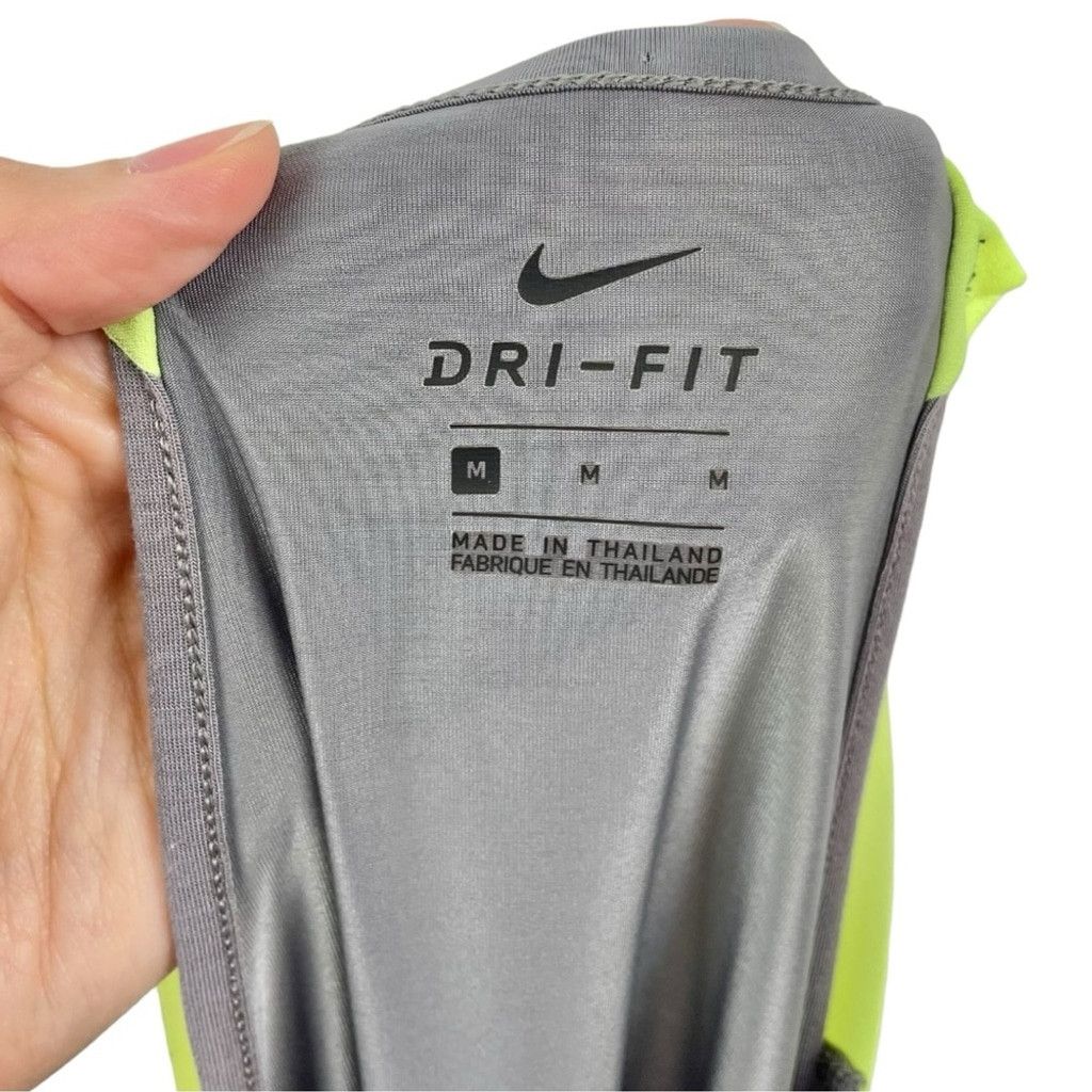 Nike Nike Grey Dri-Fit Performance Tank Top w/Neon Straps Size M Size M / US 6-8 / IT 42-44 - 8 Thumbnail