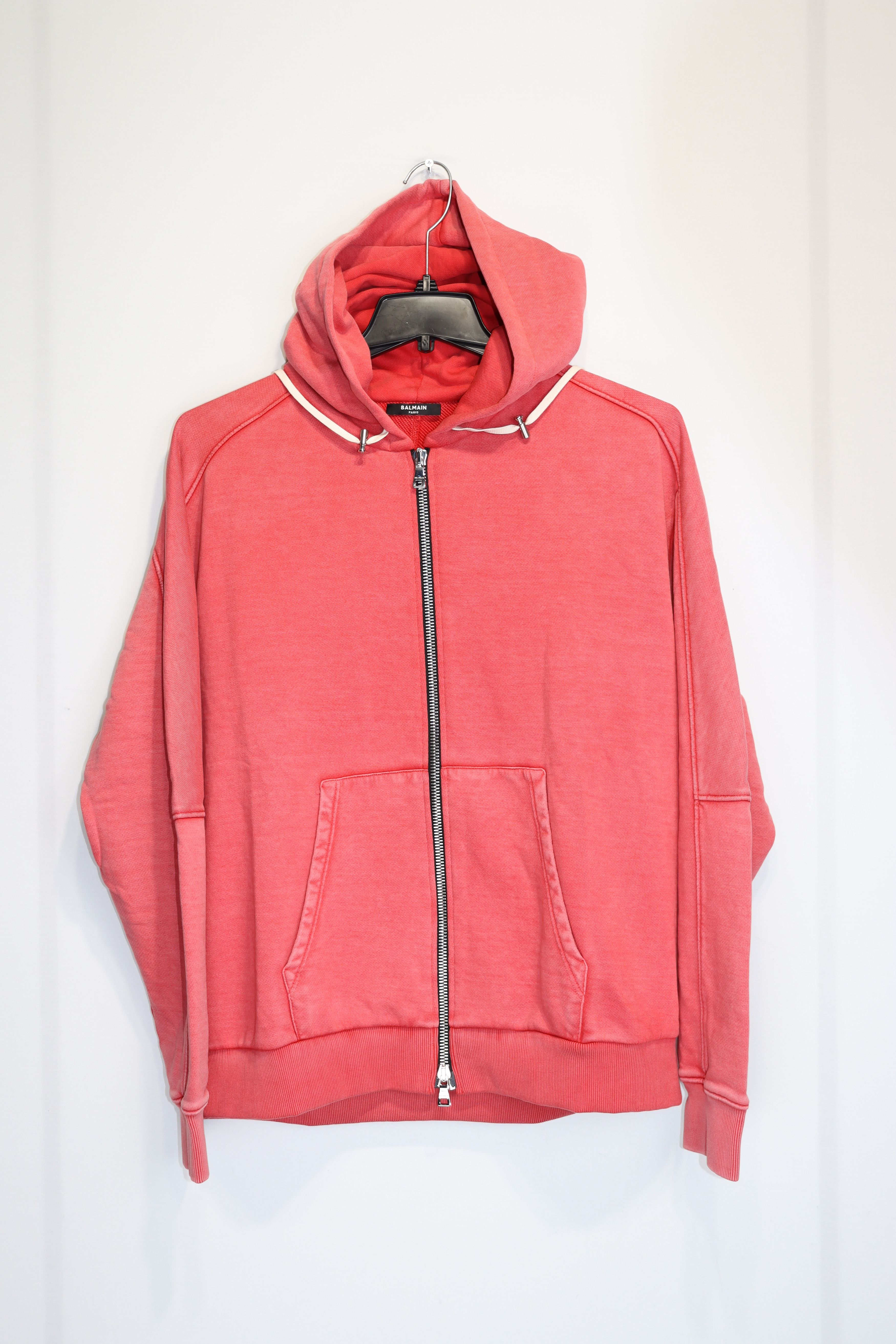 Balmain o1rshd1 Zipper Hoodie in Pink Size US M / EU 48-50 / 2 - 2 Thumbnail