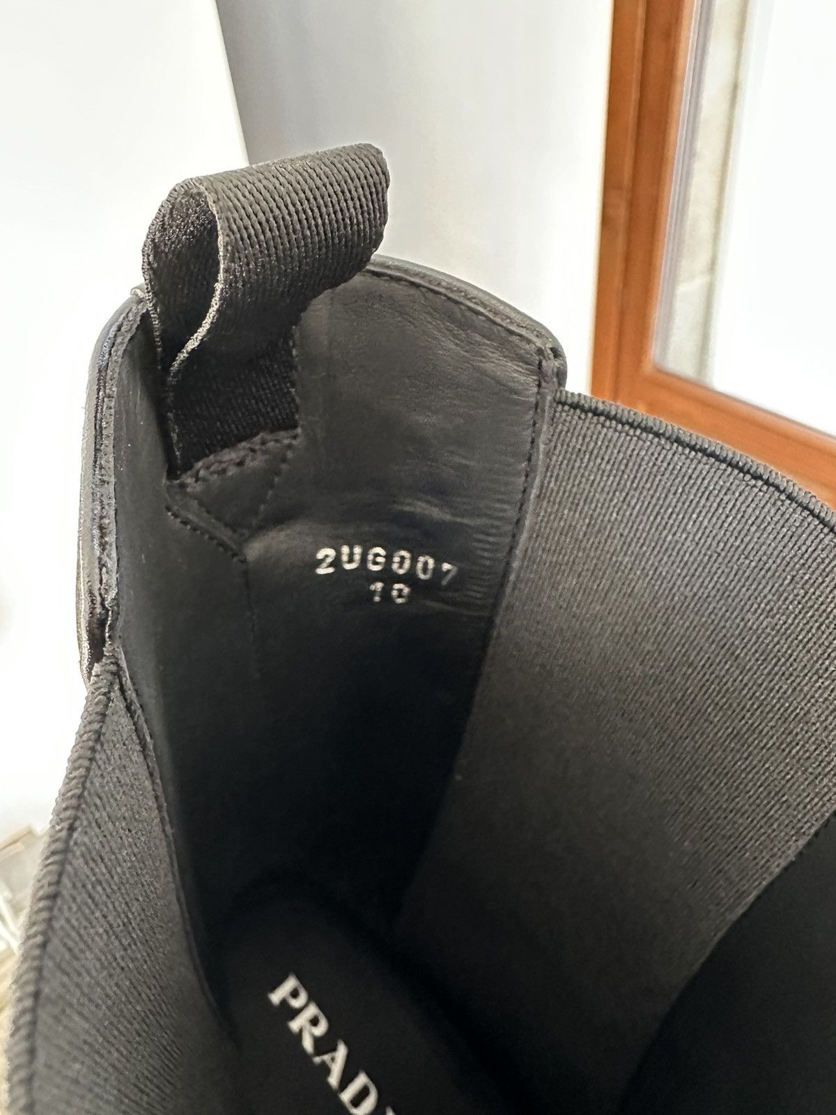 Prada Leather Chelsea Boots