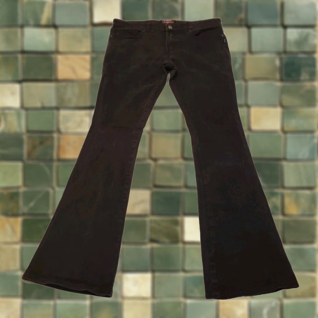 Vintage Trash And Vaudeville Womens XL Flare Jeans Black 34"×32" Grunge Punk Y2K 90s Jeans Womens 90s Grunge Punk XS? Size 40" / US 18 - 1 Thumbnail