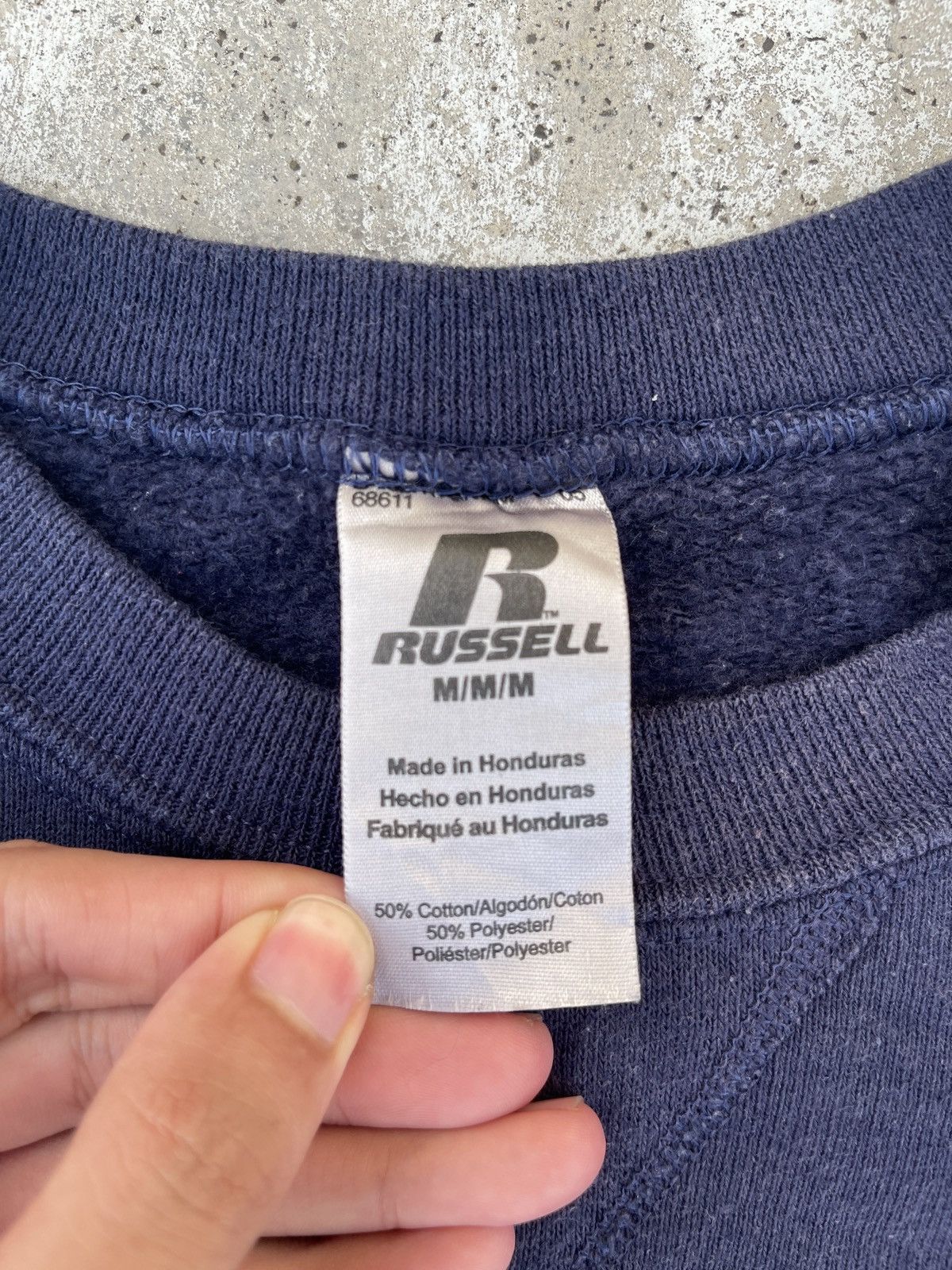 Russell Athletic × Vintage Vintage 90s Faded Russell Athletic Blank Hoodie Size US L / EU 52-54 / 3 - 9 Thumbnail