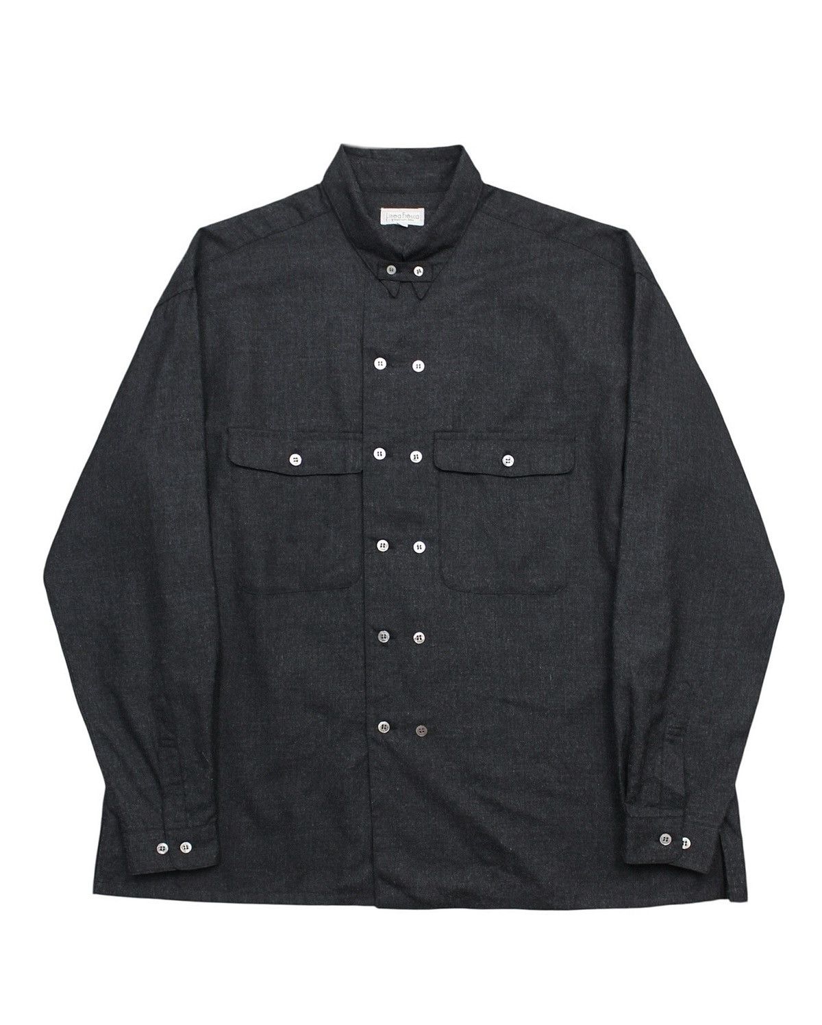 Japanese Brand 1990S LINEA FRESCA BY MASAYUKI ABO DOUBLE POCKET WOOL SHIRT Size US M / EU 48-50 / 2 - 1 Thumbnail