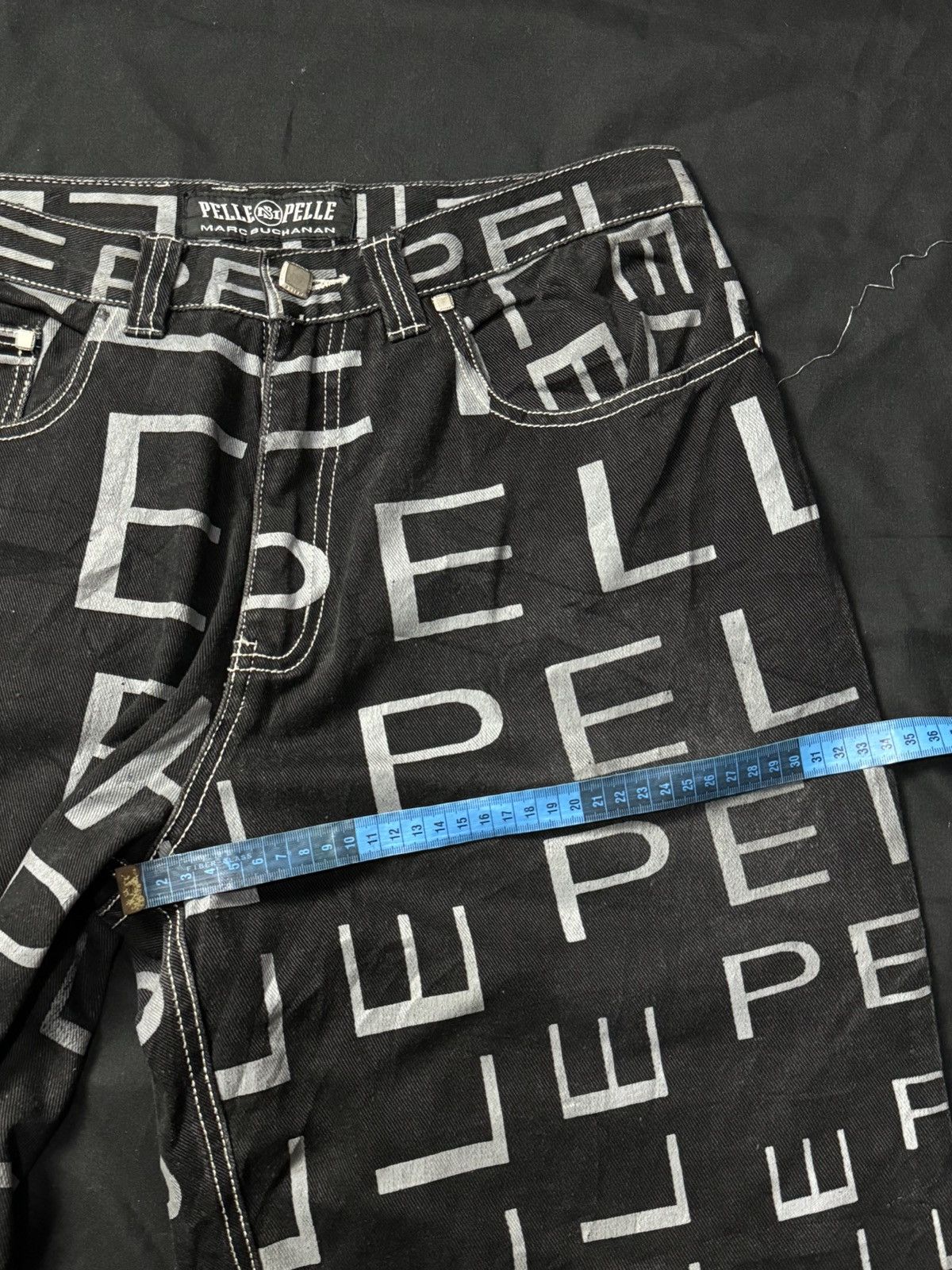 Japanese Brand × Marc Buchanan × Pelle Pelle Pelle Pelle Marc Buchanan Baggy Mid Denim Jeans Size US 30 / EU 46 - 7 Thumbnail