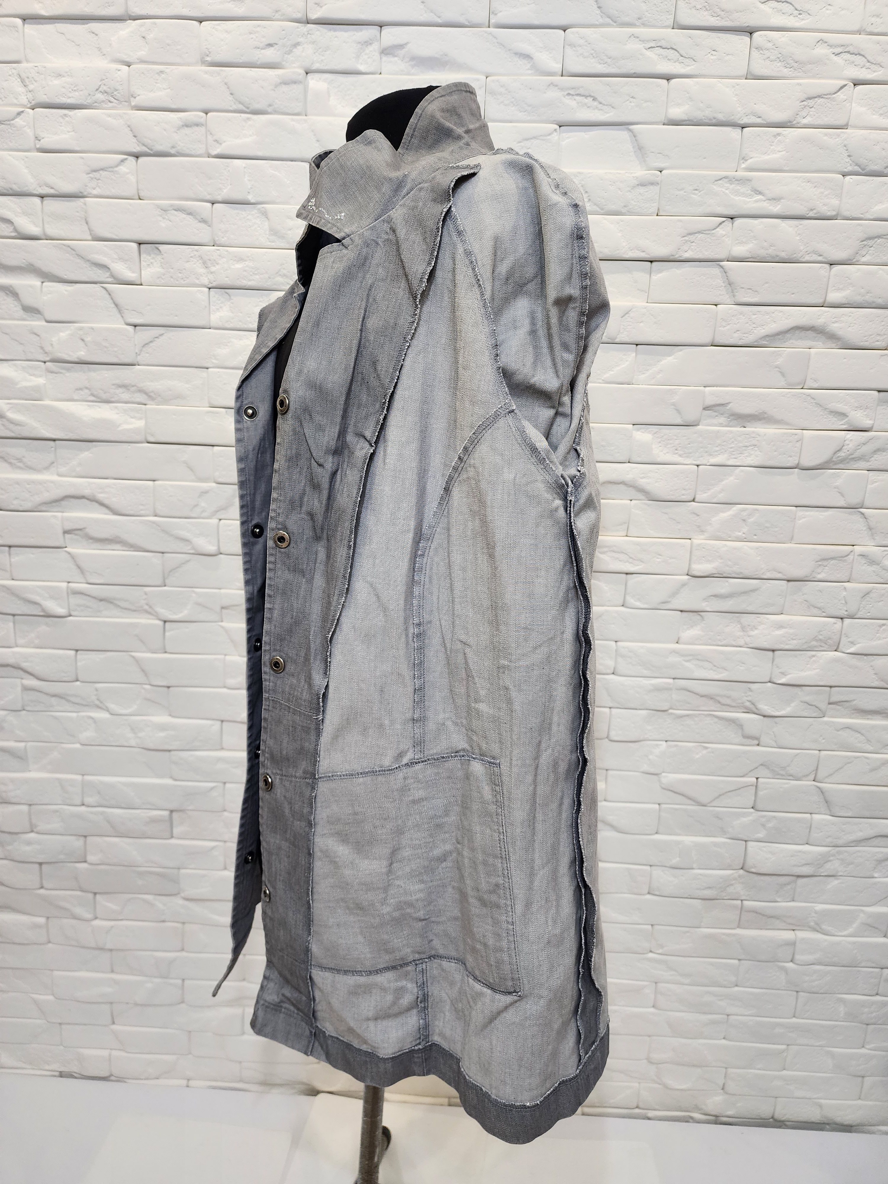 Other Women's gray denim jacket with snaps. Size XXL / US 16-18 / IT 52-54 - 10 Thumbnail