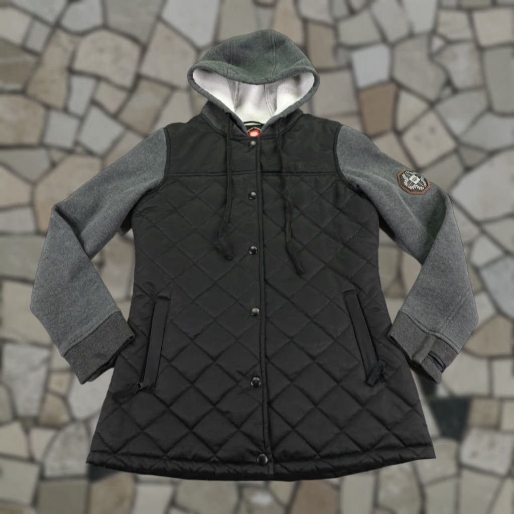 686 VINTAGE 686 Jacket Womens Small Black InfiDry 1K Thermal Warmer Diamond Quilted Coat Size S / US 4 / IT 40 - 1 Thumbnail