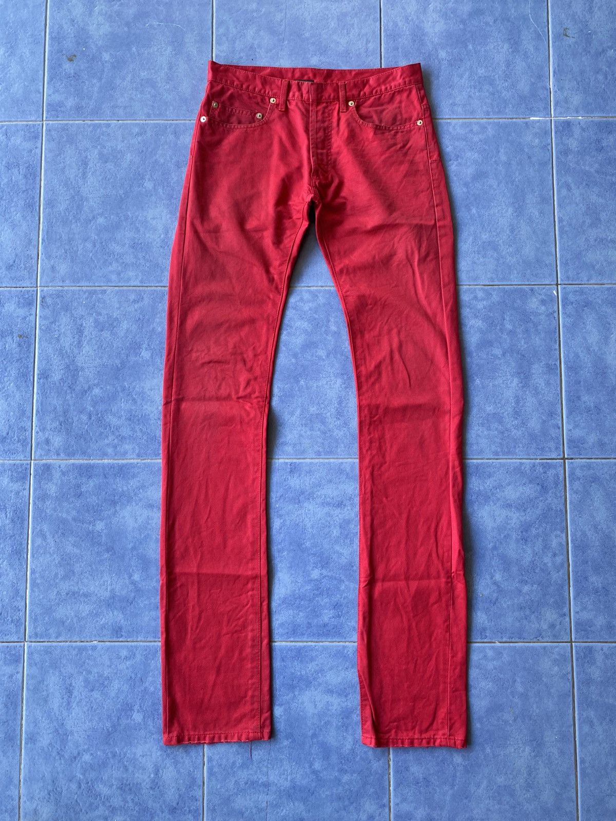 Dior × Hedi Slimane Dior SS05 Red Denim | Grailed