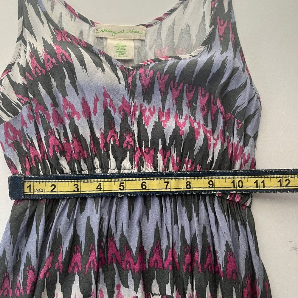 Anthropologie Anthropologie Staring at Stars Dress Gray Pink Dress Size ONE SIZE - 8 Thumbnail