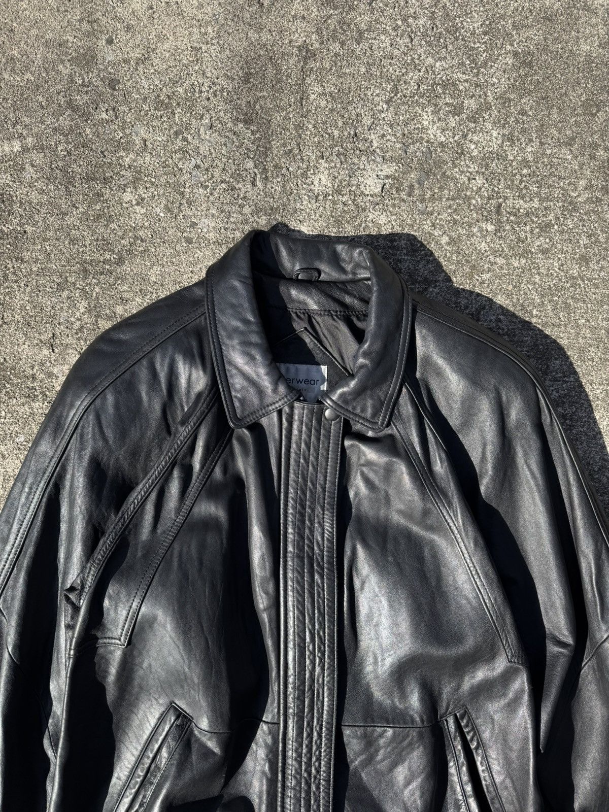 Vintage Vintage Black leather Jacket. Size US L / EU 52-54 / 3 - 2 Thumbnail