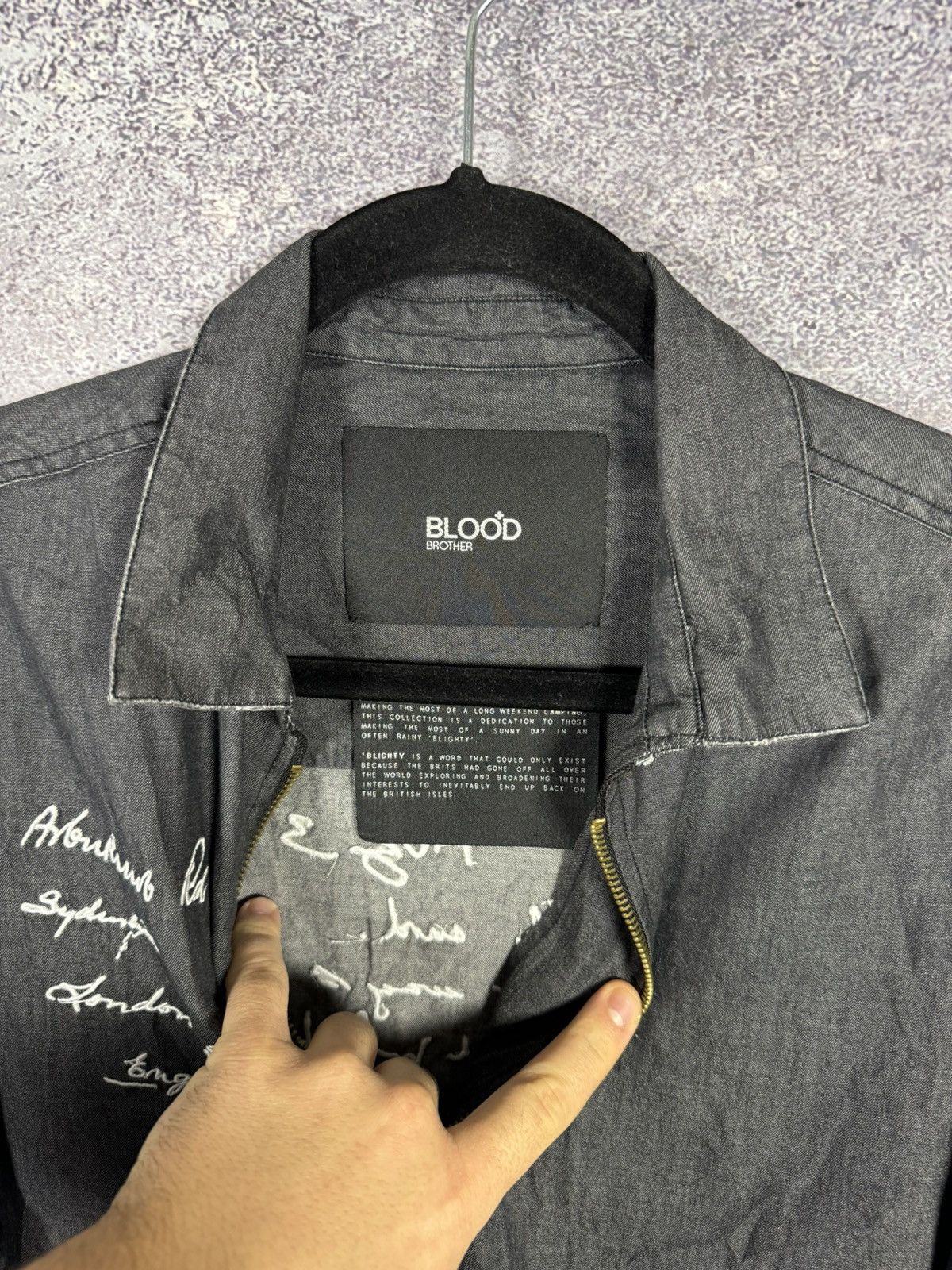 Blood Brother Blood Brother Patch Overshirt Gray Men’s Shirt Large Size US L / EU 52-54 / 3 - 9 Thumbnail