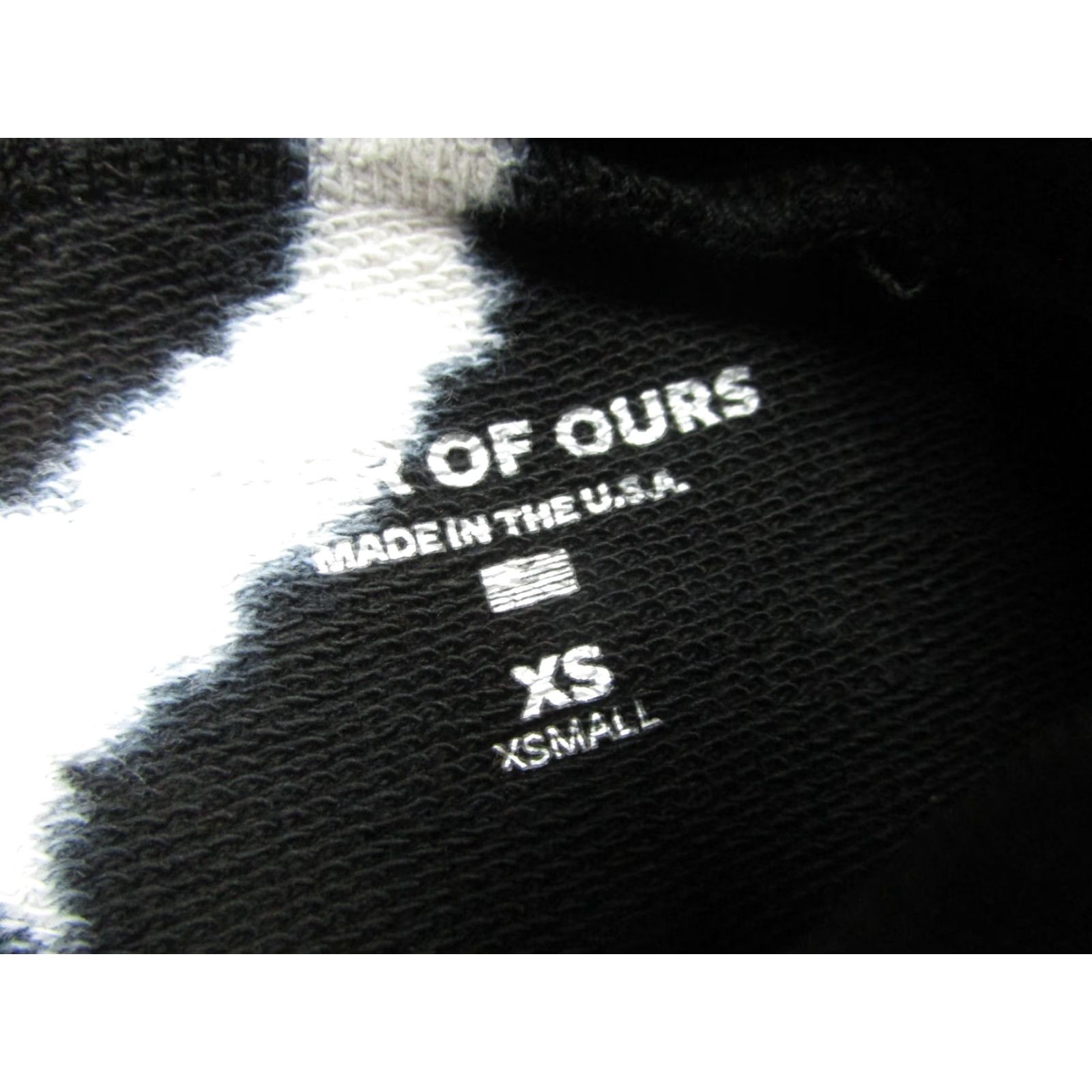 Vintage Year of Ours Sweatshirt Womens XS Black White Crop Terry Fleece Tie Dye Sweatshirt Size XS / US 0-2 / IT 36-38 - 6 Thumbnail