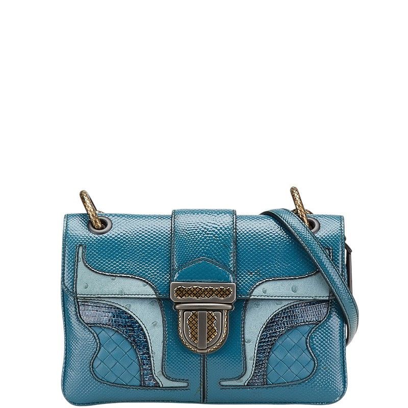 Bottega Veneta Bottega Veneta Bottega Veneta Intrecciato 50th Anniversary Limited Leather Lizard Ostrich Shoulder Bag Leather Shoulder Bag DUTY FREE for USA Size ONE SIZE - 1 Thumbnail