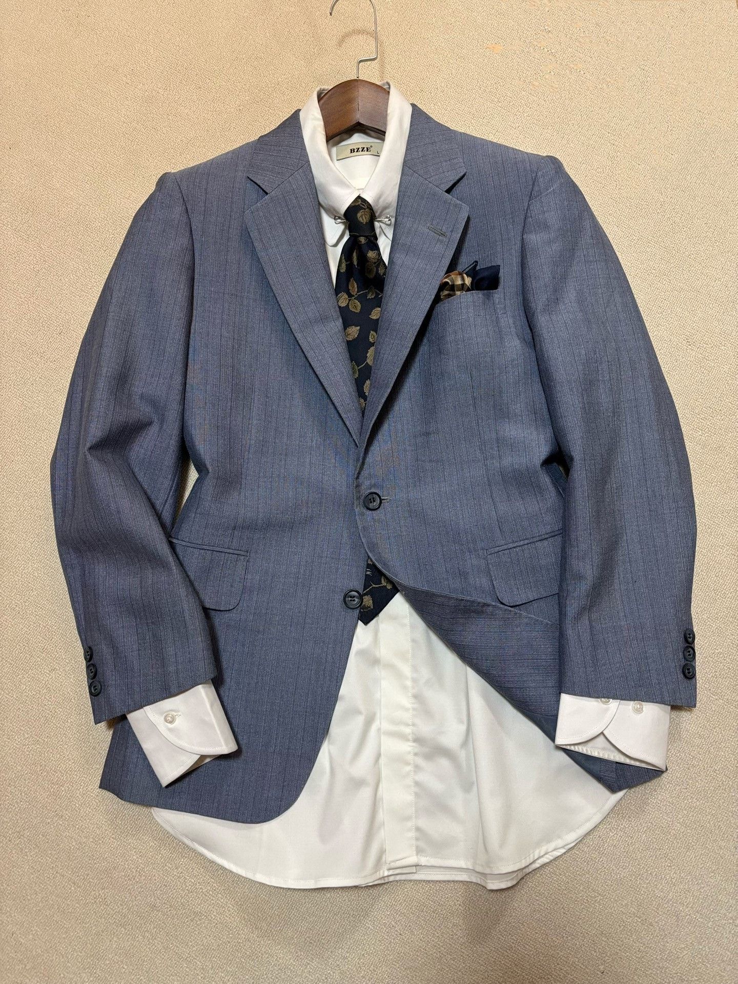 Burberry Burberry Men's Gray-Blue Single-Breasted Suit Size US M / EU 48-50 / 2 - 1 Thumbnail