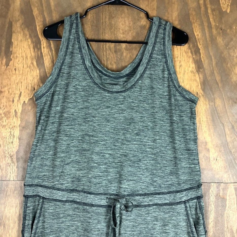Vintage Joe Fresh Jumpsuit Women Heathered Gray Tie Waist Active Stretch L Large Size 36" / US 14 / IT 50 - 2 Thumbnail