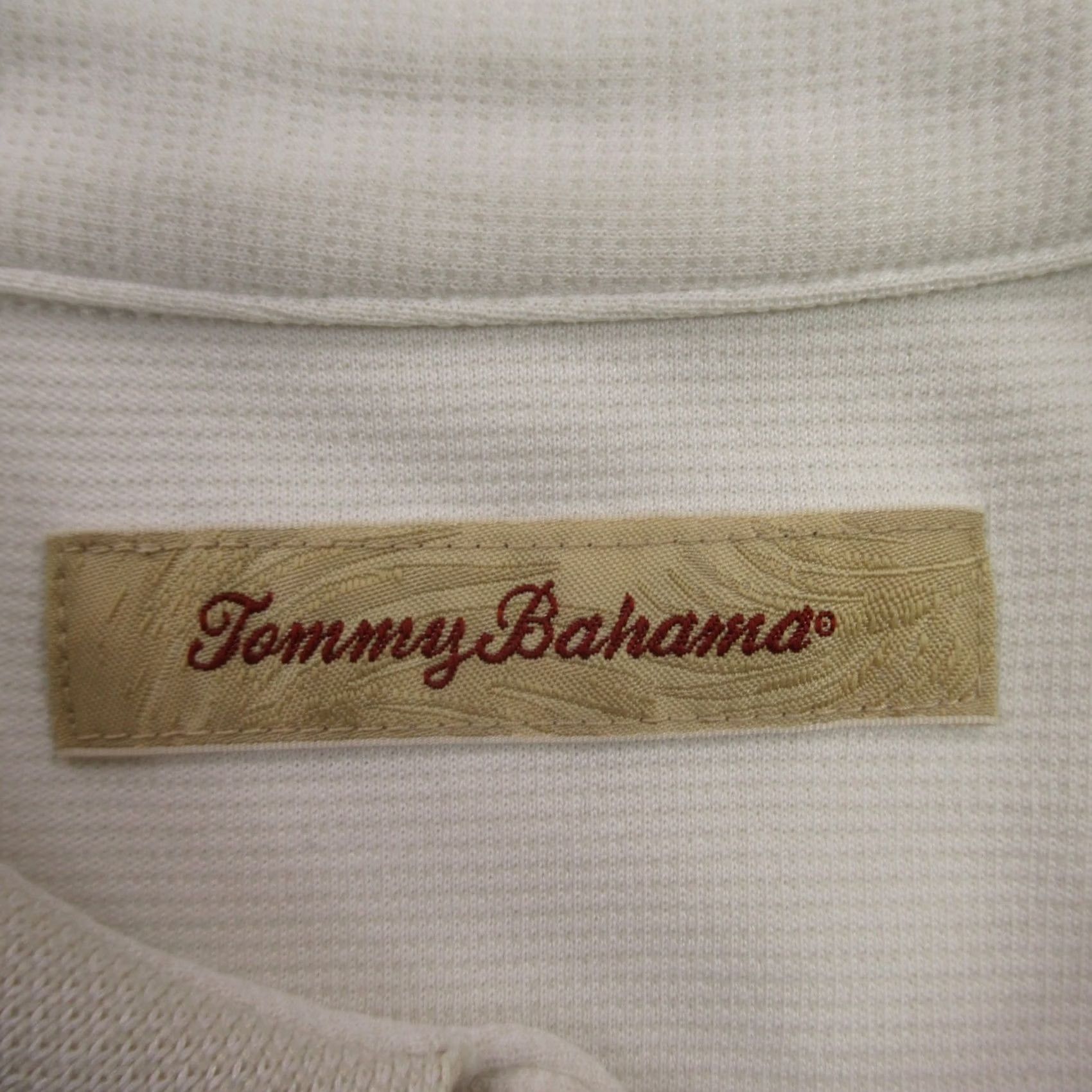 Tommy Bahama Tommy Bahama Polo Shirt Mens Large Short Sleeve White Golf Button Up Shirts Size US L / EU 52-54 / 3 - 4 Thumbnail