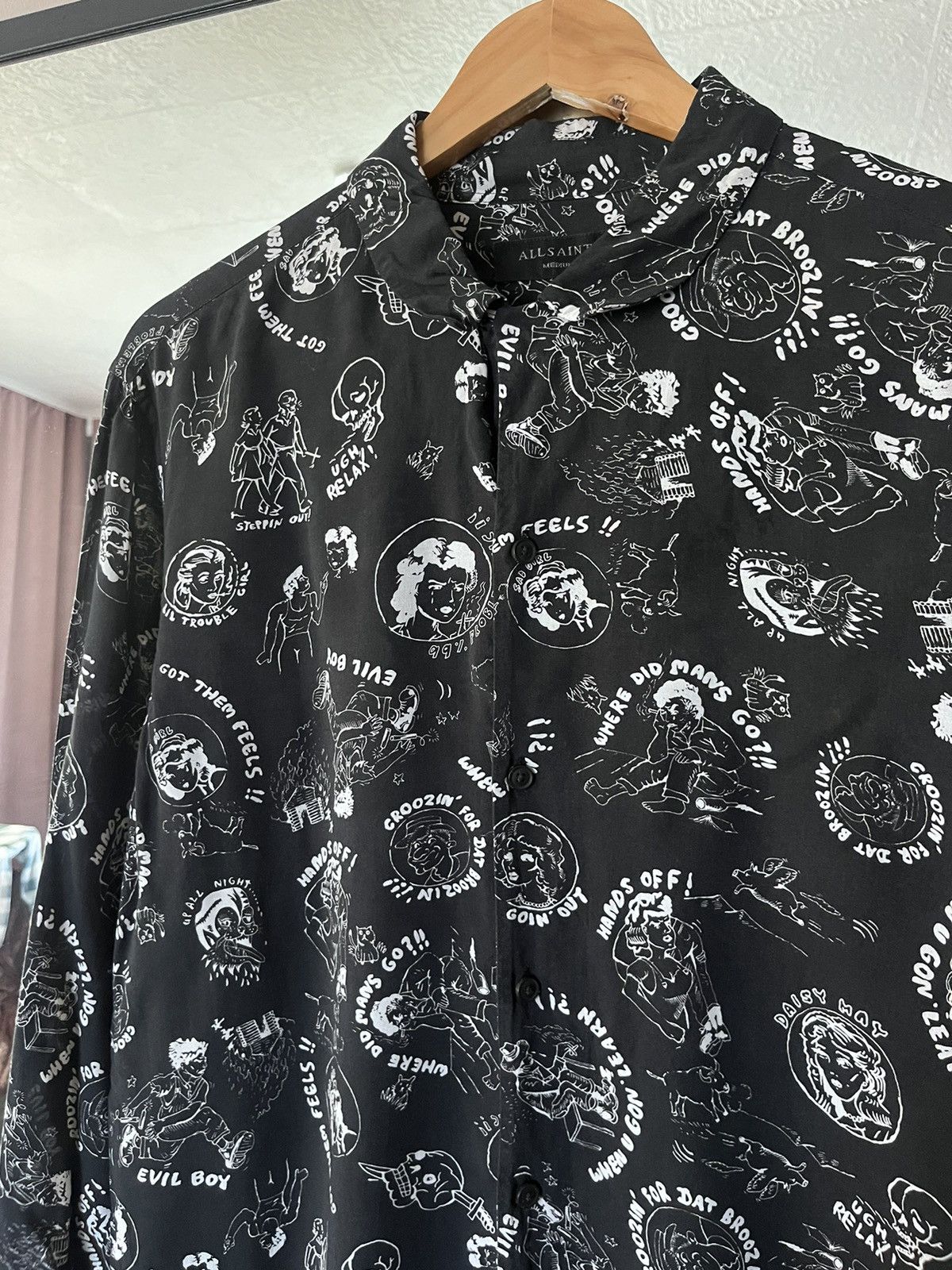 Allsaints Allsaints Printed Shirt Long Sleeve Size US M / EU 48-50 / 2 - 3 Thumbnail