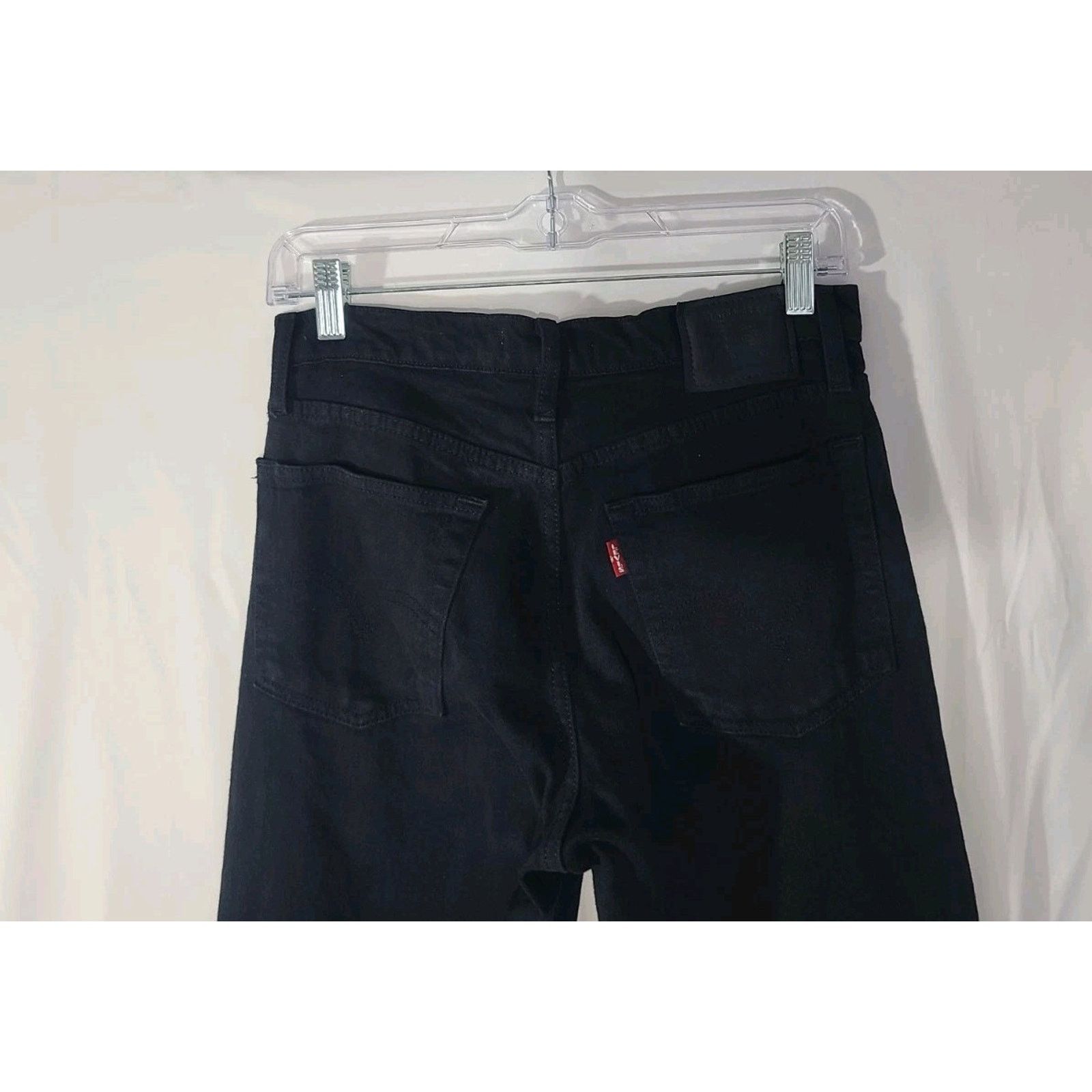 Levi's Levi's Premium Big E Wedgie Straight Ankle Black Jeans 26 Size 26" / US 2 / IT 38 - 7 Thumbnail