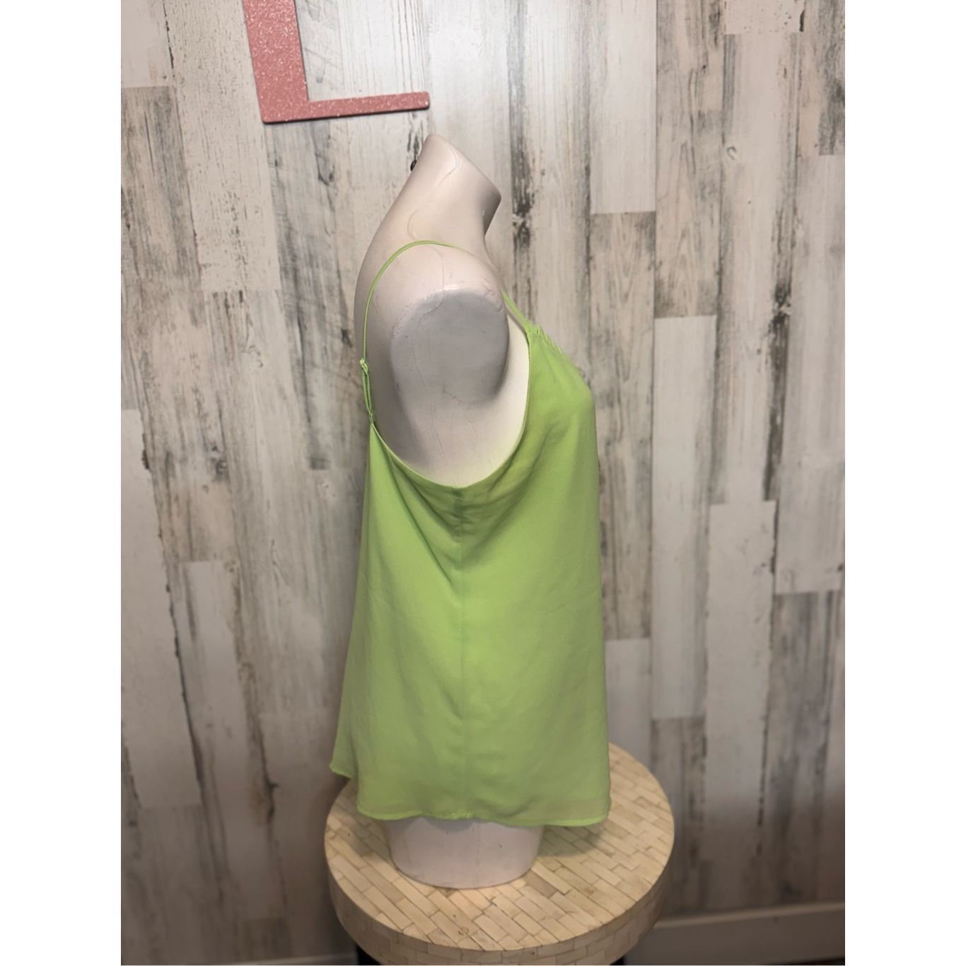 Other Naked Zebra Lime Green Sleeveless V-Neck Blouse Women’s Larg Size L / US 10 / IT 46 - 7 Thumbnail