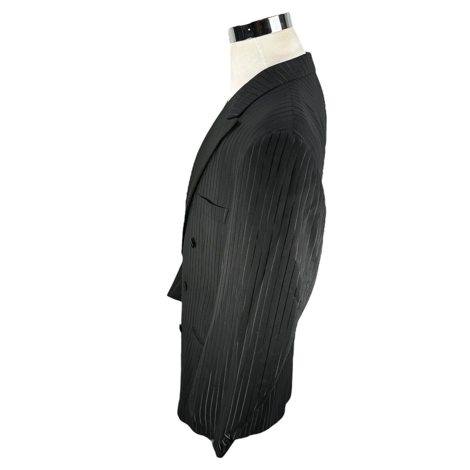 Belvest Belvest Blazer Jacket Men 44R Black Wool Tuxedo Peak Lapel Size 44R - 5 Thumbnail