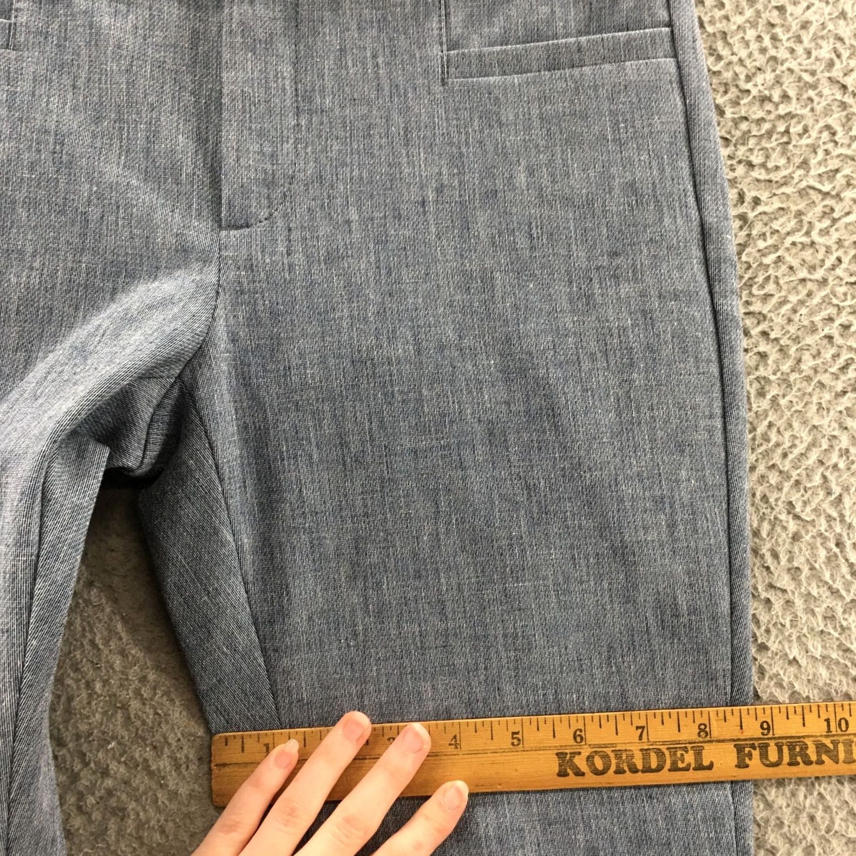 Banana Republic Banana Republic Sloan Dress Pants Womens 2S Gray Cotton Blend Zip Dress Pants Regular Womens 30in 26in Inseam Flat Front Pockets Classic Size 26" / US 2 / IT 38 - 7 Thumbnail