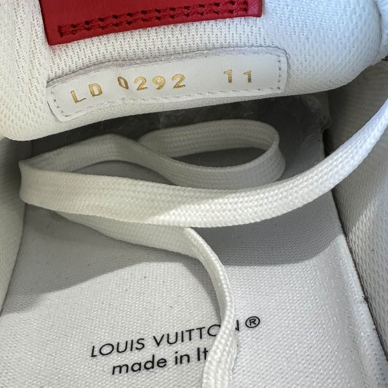 Louis Vuitton Louis Vuitton Trainer Low Top Sneakers in White Red -2508 Size US 11 / EU 44 - 1 Thumbnail