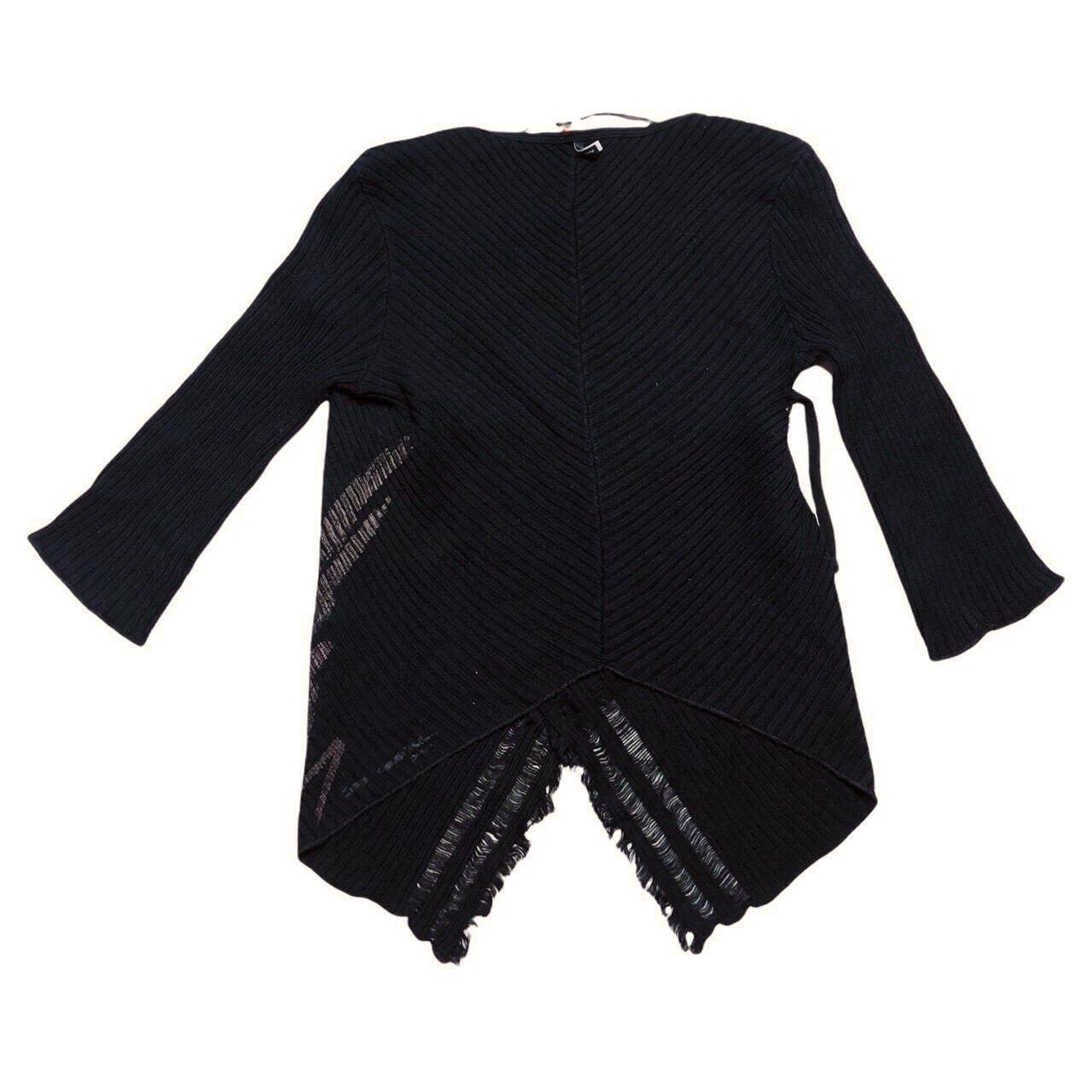 Cop Copine The Cop Copine Ribbed Asymmetrical Wrap Around Sweater Size ONE SIZE - 3 Thumbnail