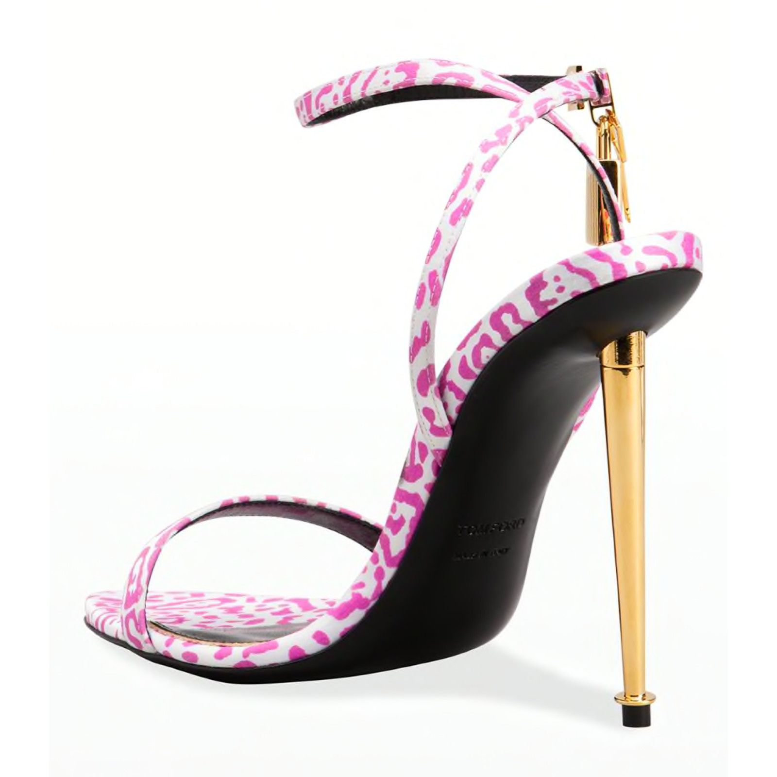 Tom Ford Padlock Animal Print Lock Ankle Strap Sandal Heel Pump 36.5 Size US 6.5 / IT 36.5 - 8 Thumbnail