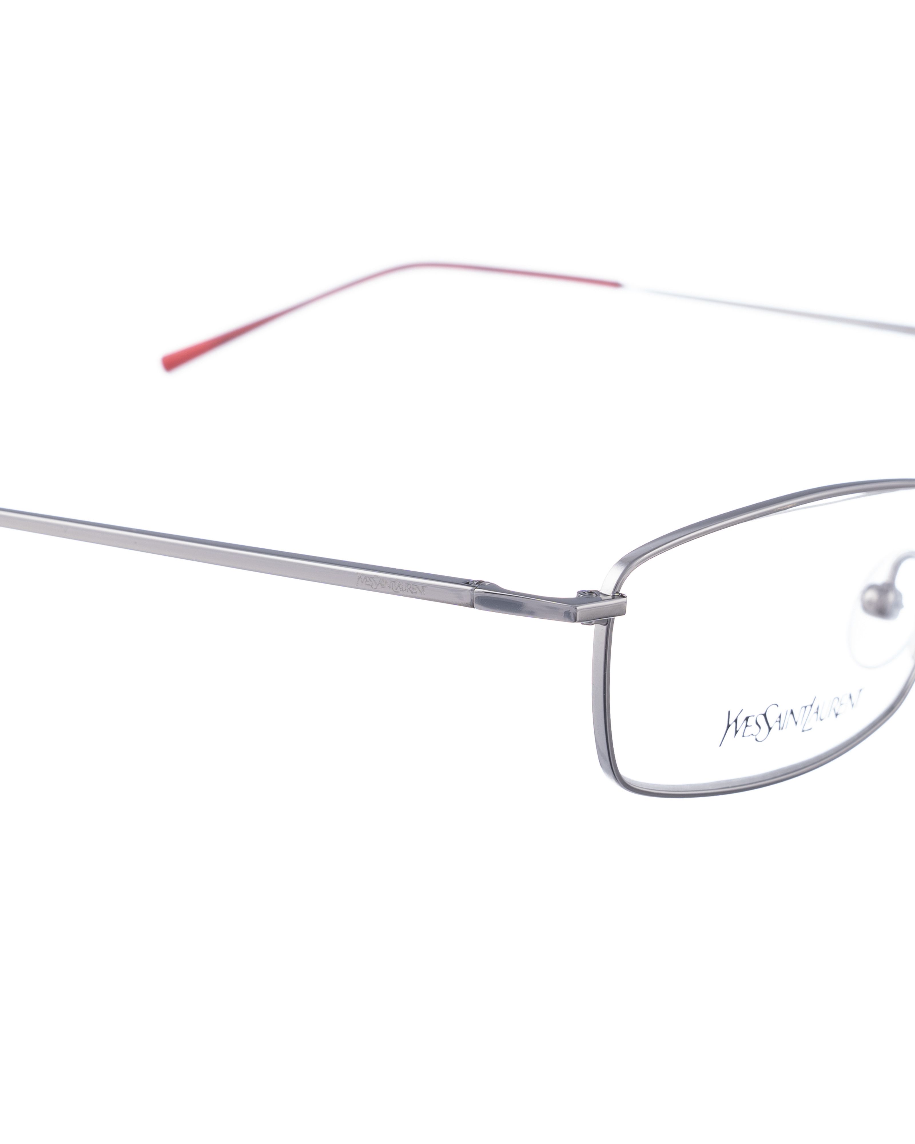 Yves Saint Laurent Yves Saint Laurent 00s HalfRim Glasses with Burgundy Temples Size ONE SIZE - 2 Thumbnail