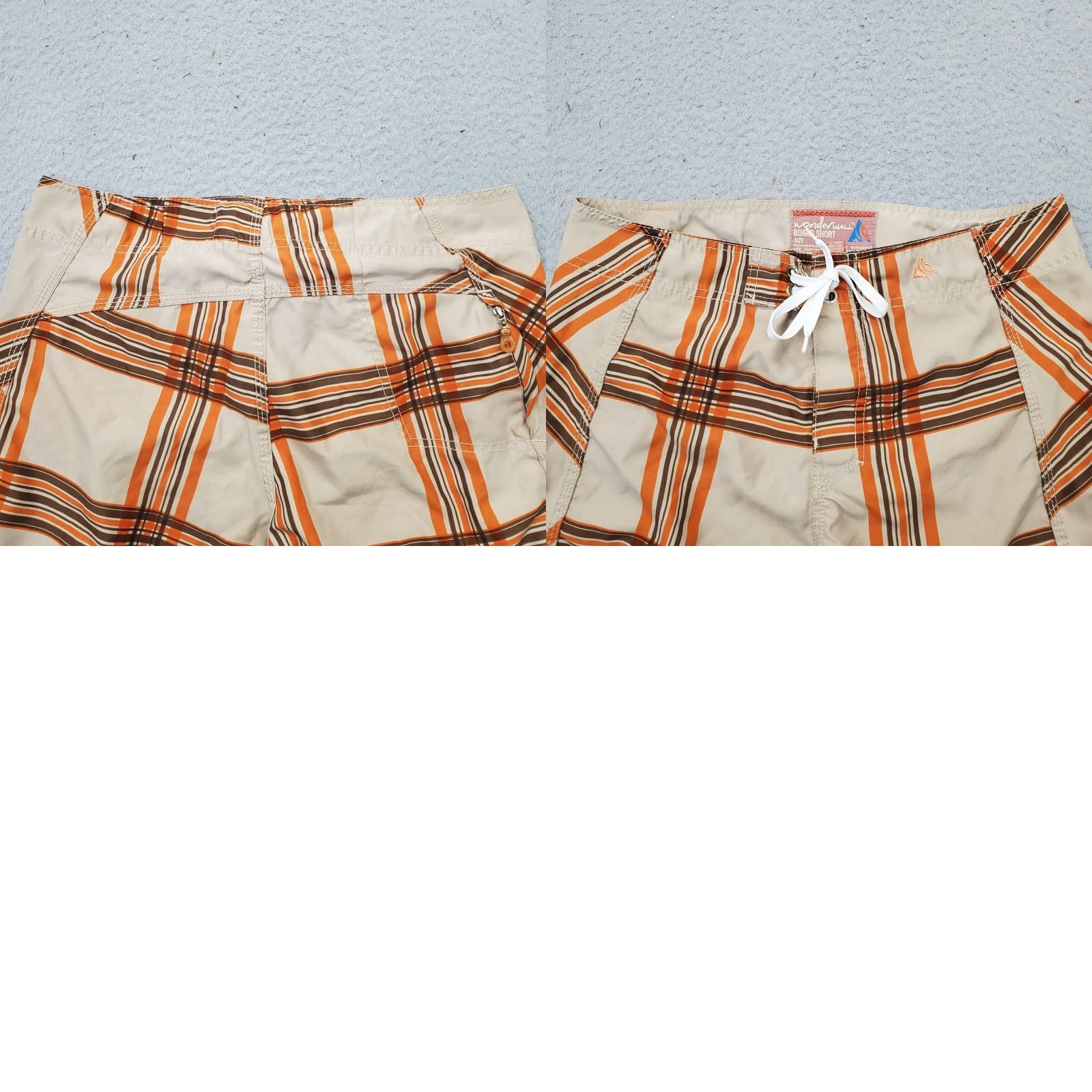 Vintage Wonderwall Mens Board Shorts 32 Multi Plaid Ocean Surfing Drawstring Waist Size US 32 / EU 48 - 8 Thumbnail